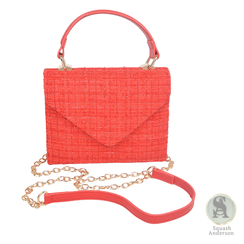 Tweed Top Handle Crossbody Bag