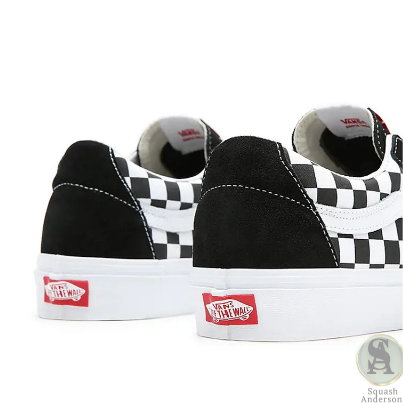 Black & White Checkerboard Low-Top Sneakers