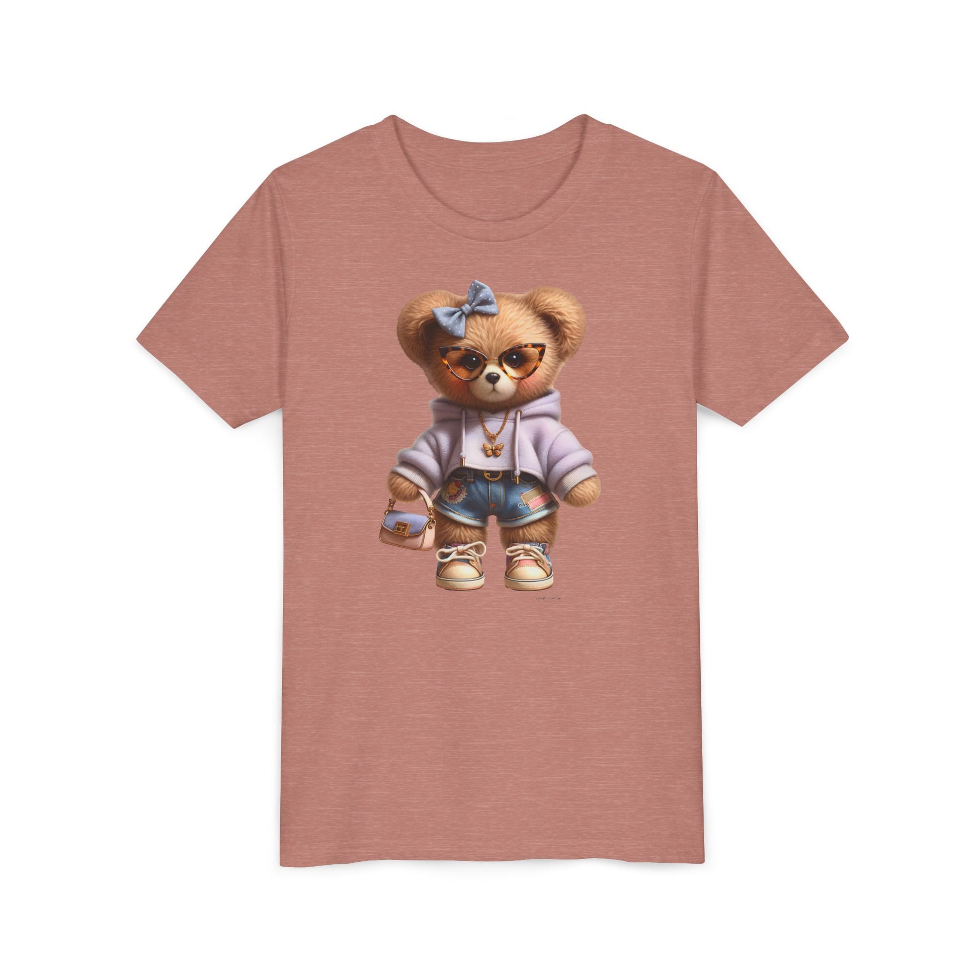 Cute girl bear Youth Short Sleeve Tee image 10