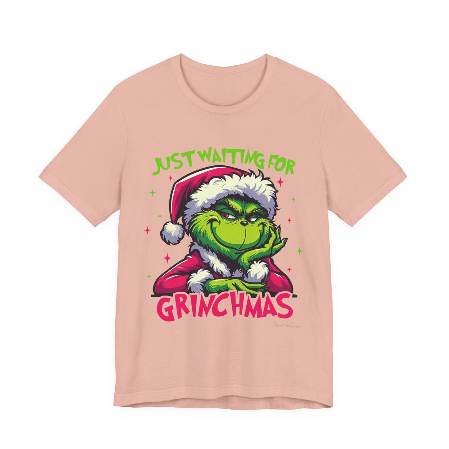 Just Waiting For Grinchmas Unisex Jersey Short Sleeve Tee image 10