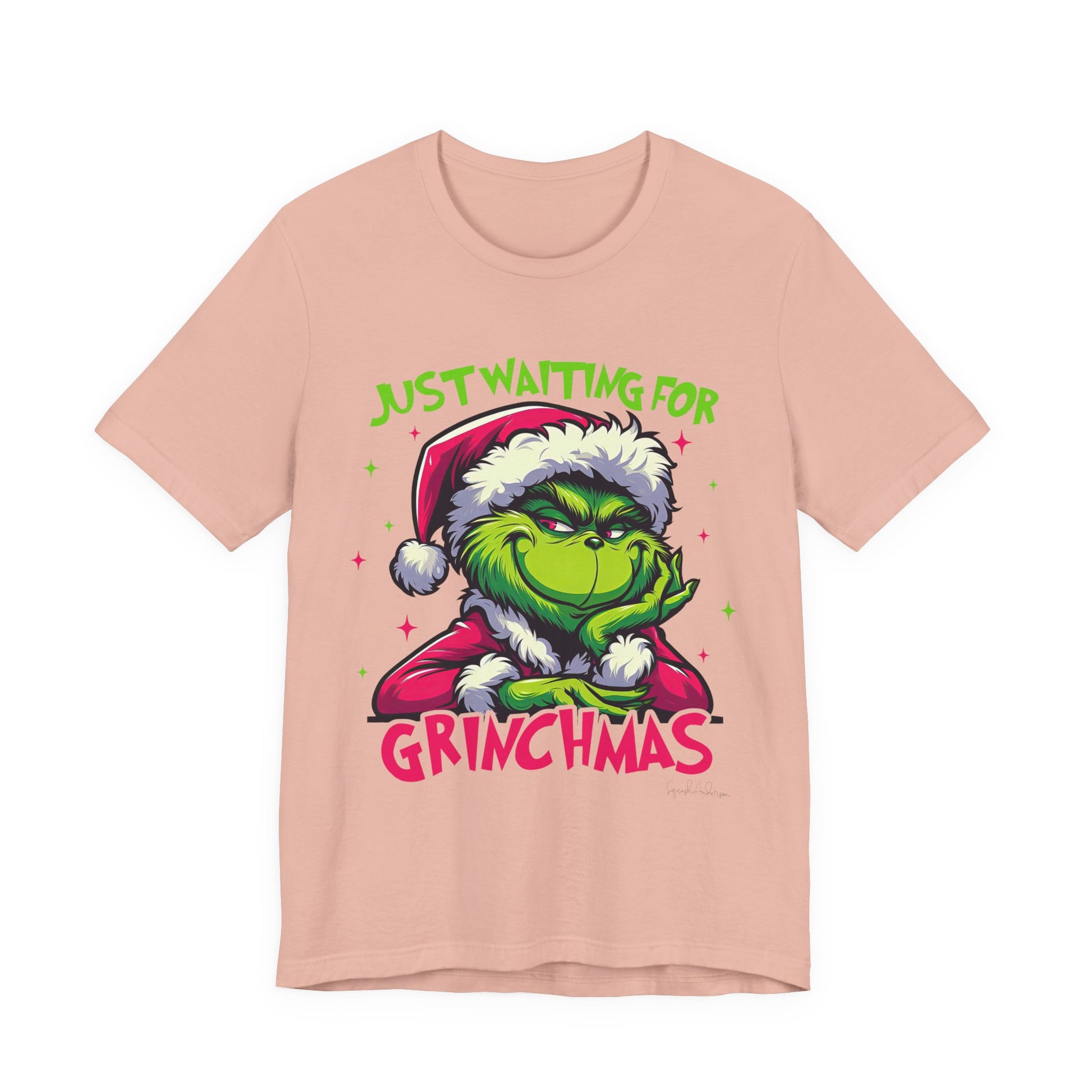 Just Waiting For Grinchmas Unisex Jersey Short Sleeve Tee image 10