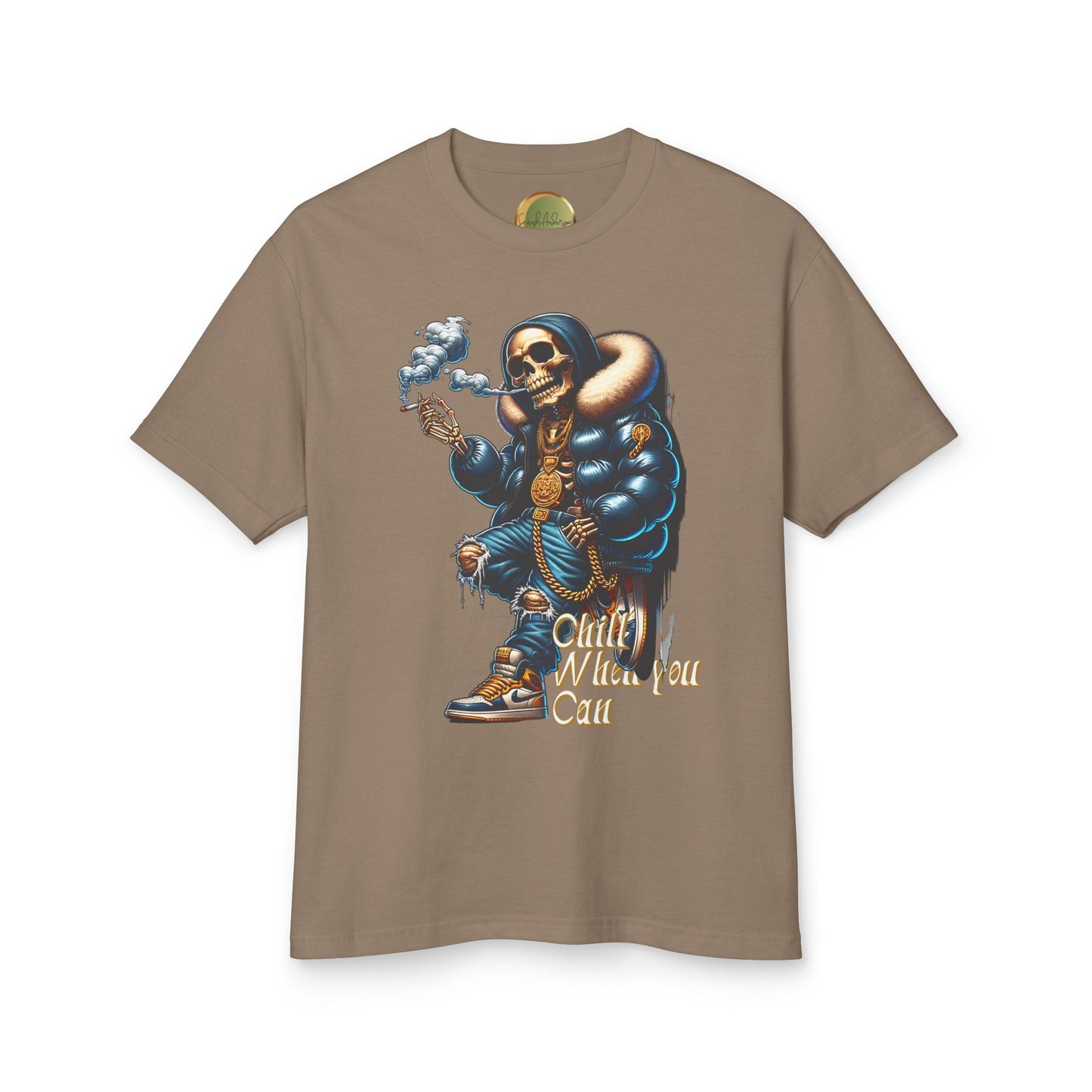 Chill When You Can Skeleton Unisex Garment-Dyed Heavyweight Cotton Tee image 6