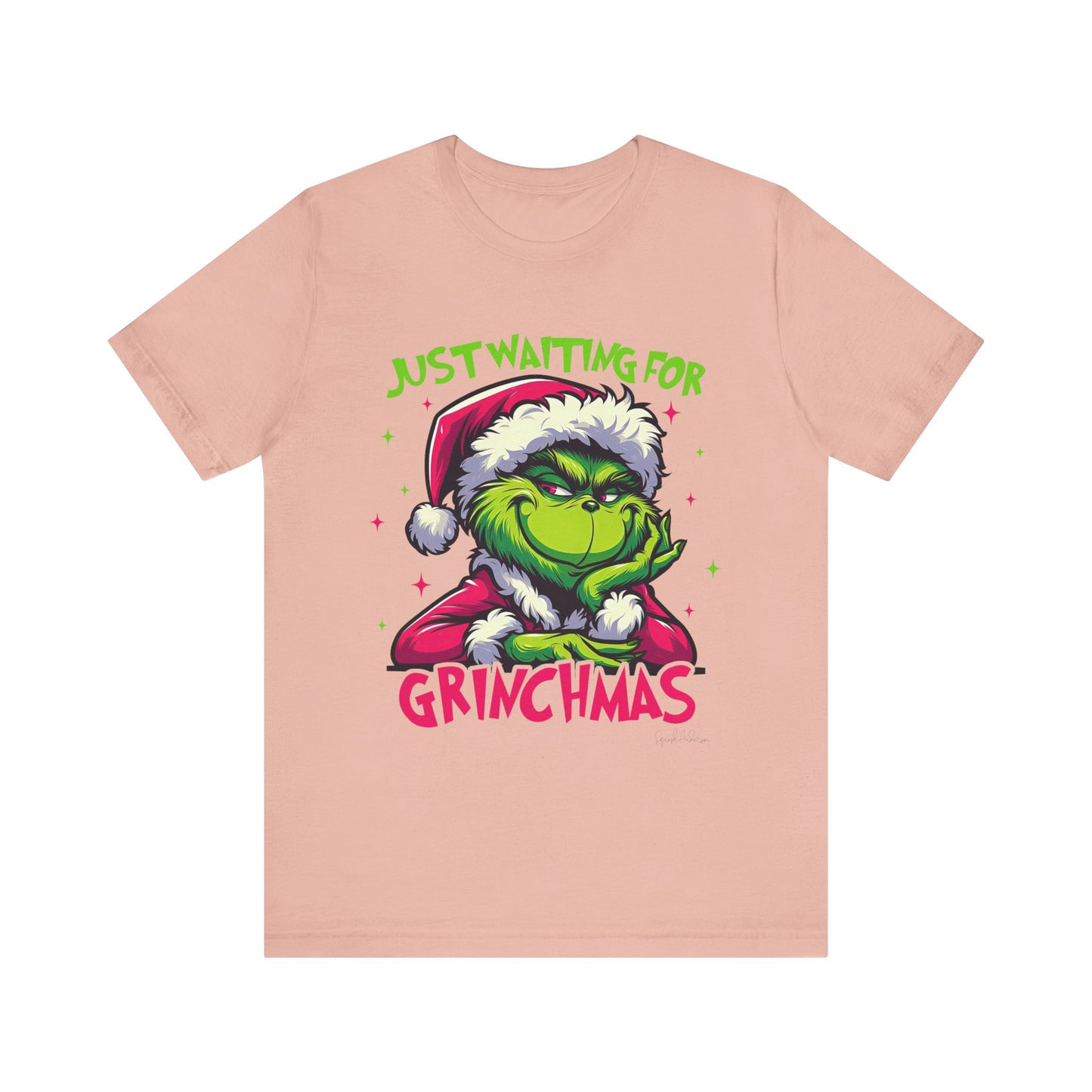 Just Waiting For Grinchmas Unisex Jersey Short Sleeve Tee image 8