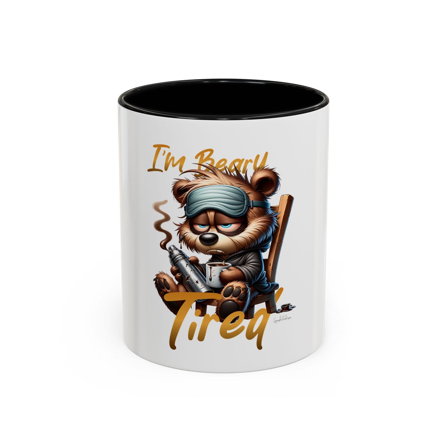 Beary Tired Accent Coffee Mug (11, 15oz) image 0