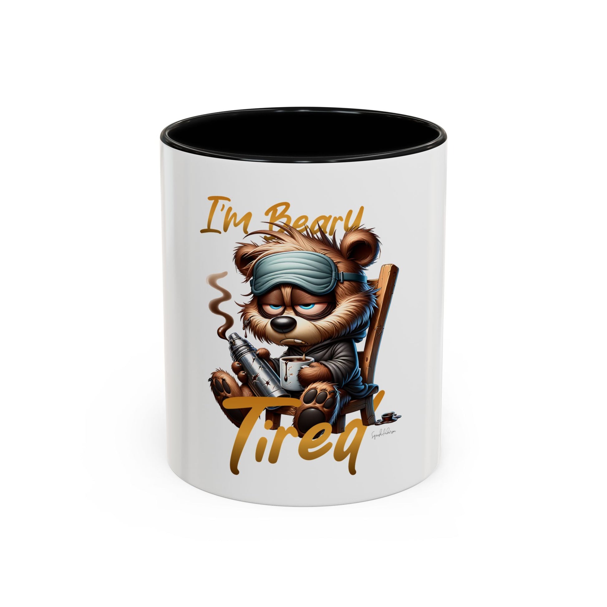 Beary Tired Accent Coffee Mug (11, 15oz) image 0