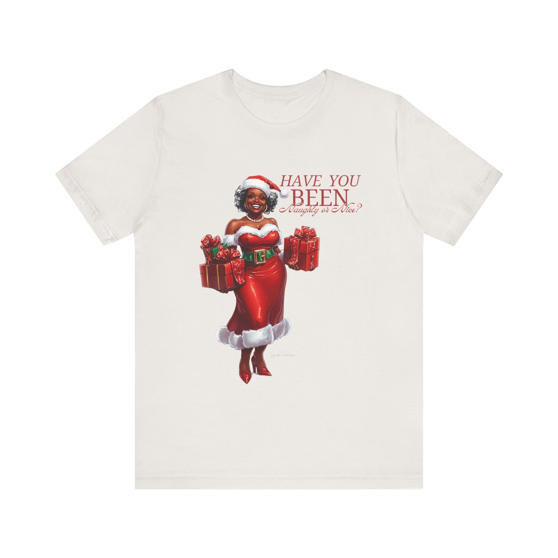 Mrs Claus Naughty or Nice Unisex Jersey Short Sleeve Tee image 8