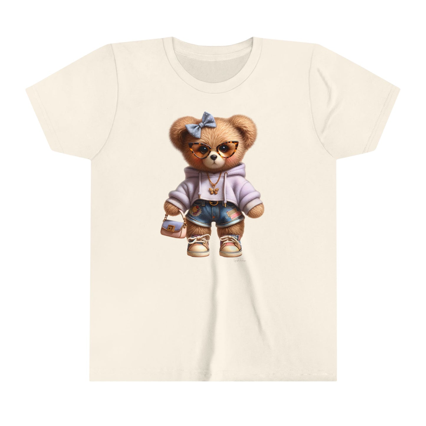 Cute girl bear Youth Short Sleeve Tee image 6