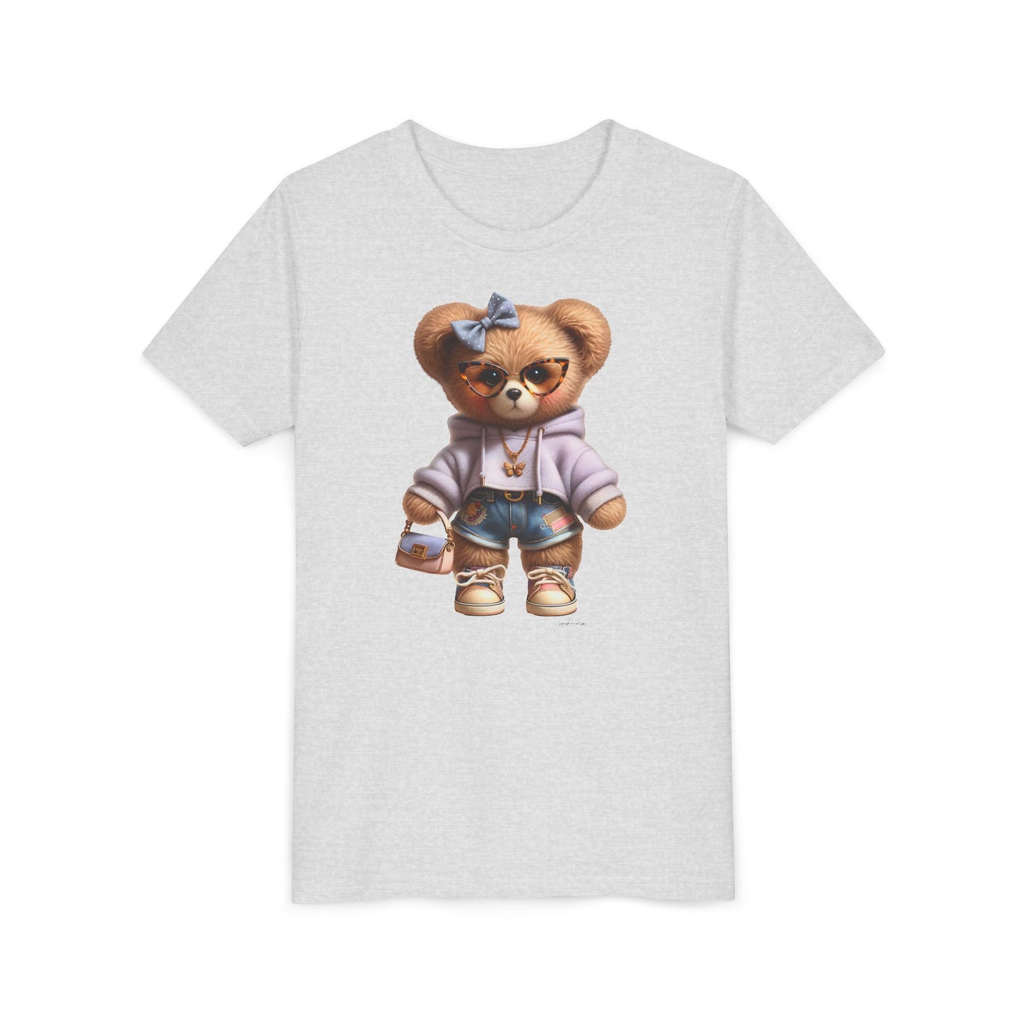 Cute girl bear Youth Short Sleeve Tee image 6