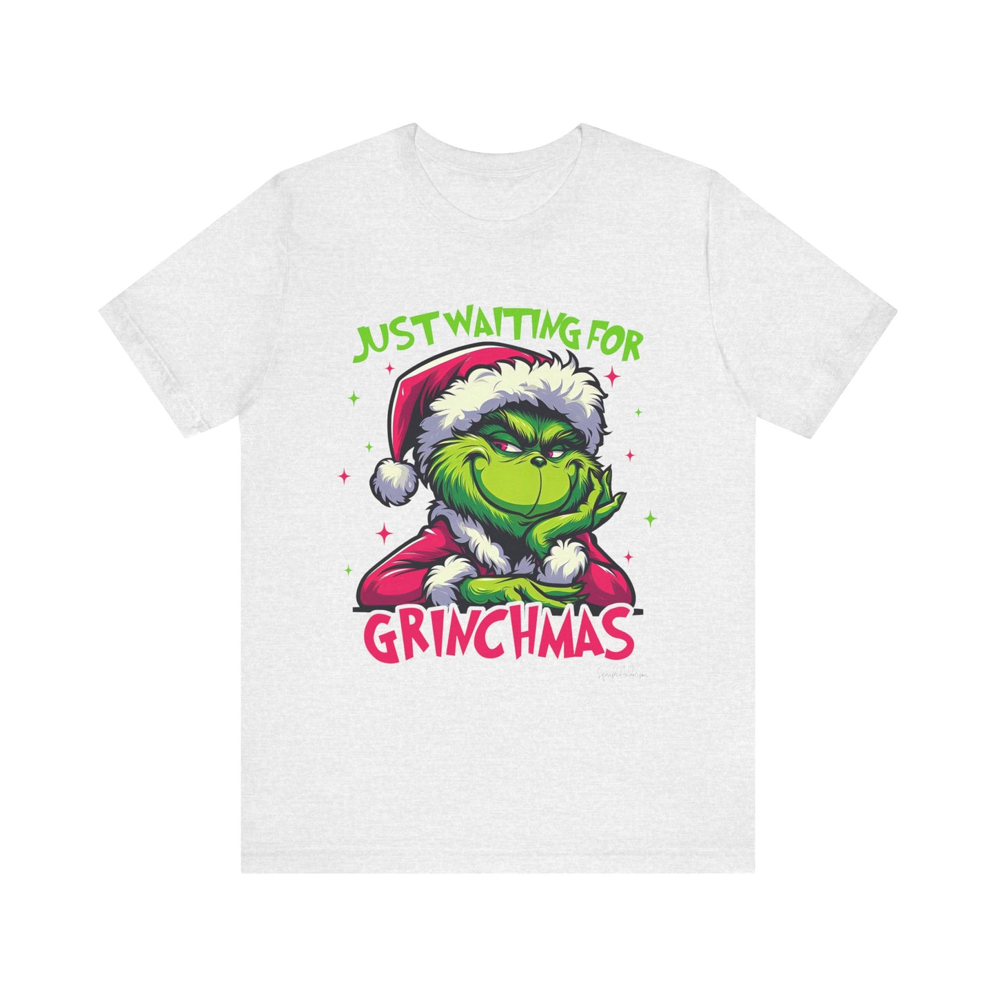 Just Waiting For Grinchmas Unisex Jersey Short Sleeve Tee image 4