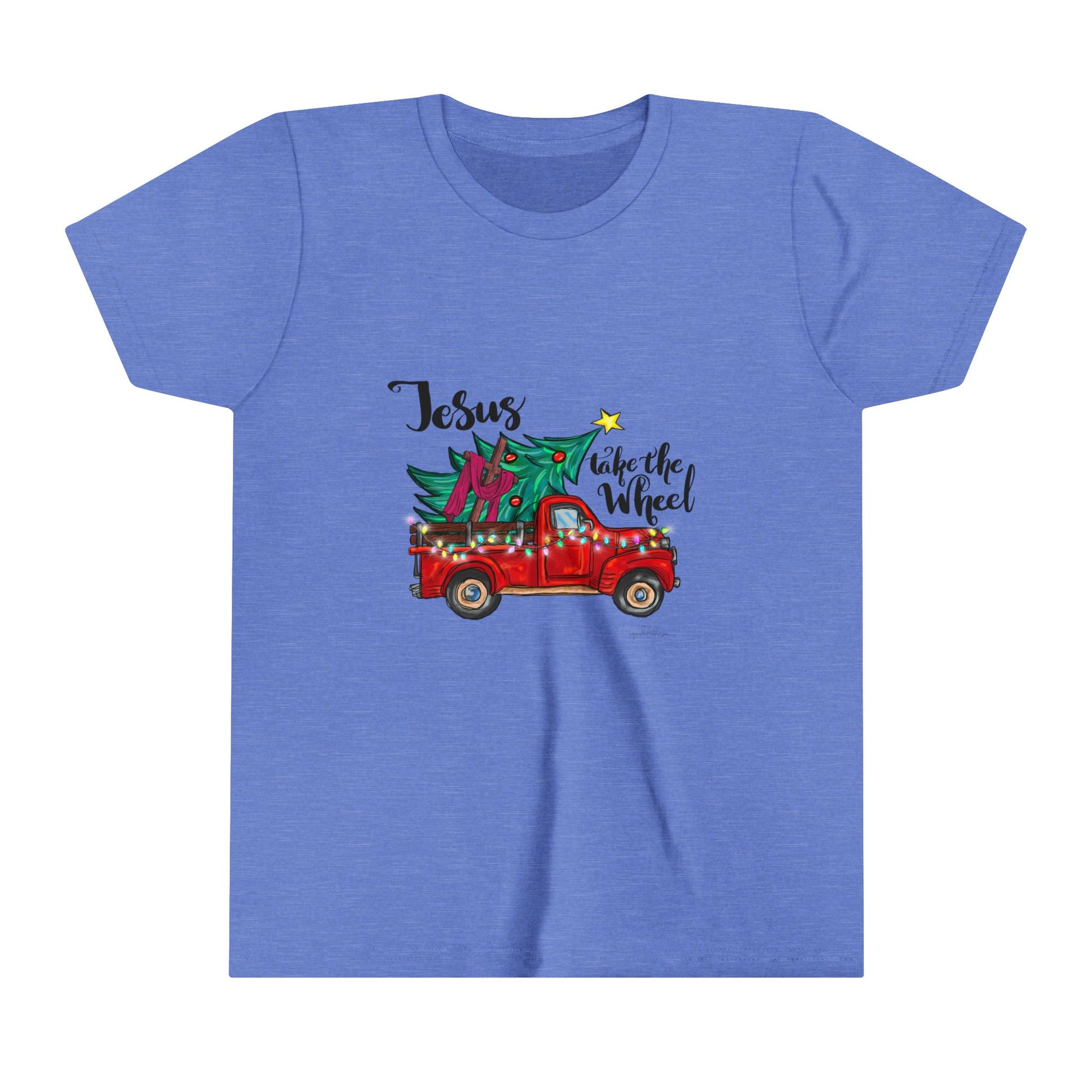 Jesus Take The Wheel Youth Short Sleeve Tee image 6