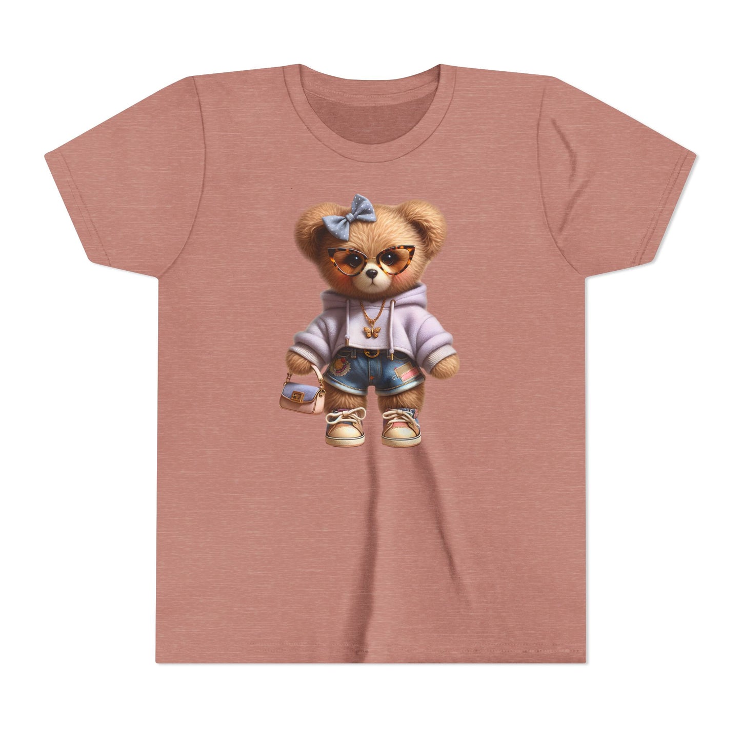 Cute girl bear Youth Short Sleeve Tee image 8