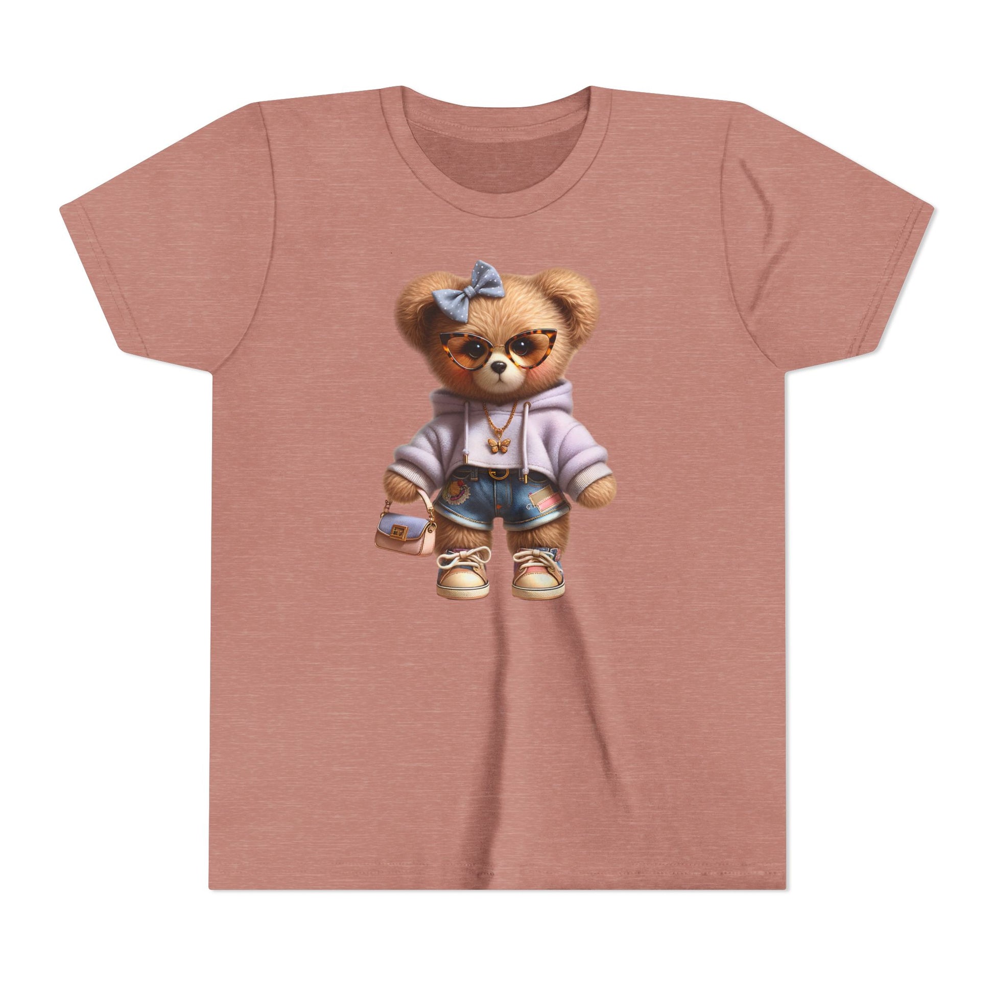 Cute girl bear Youth Short Sleeve Tee image 8