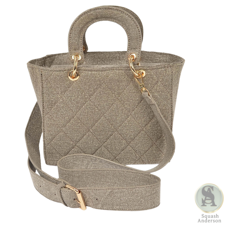 Quilted Denim Tote Bag