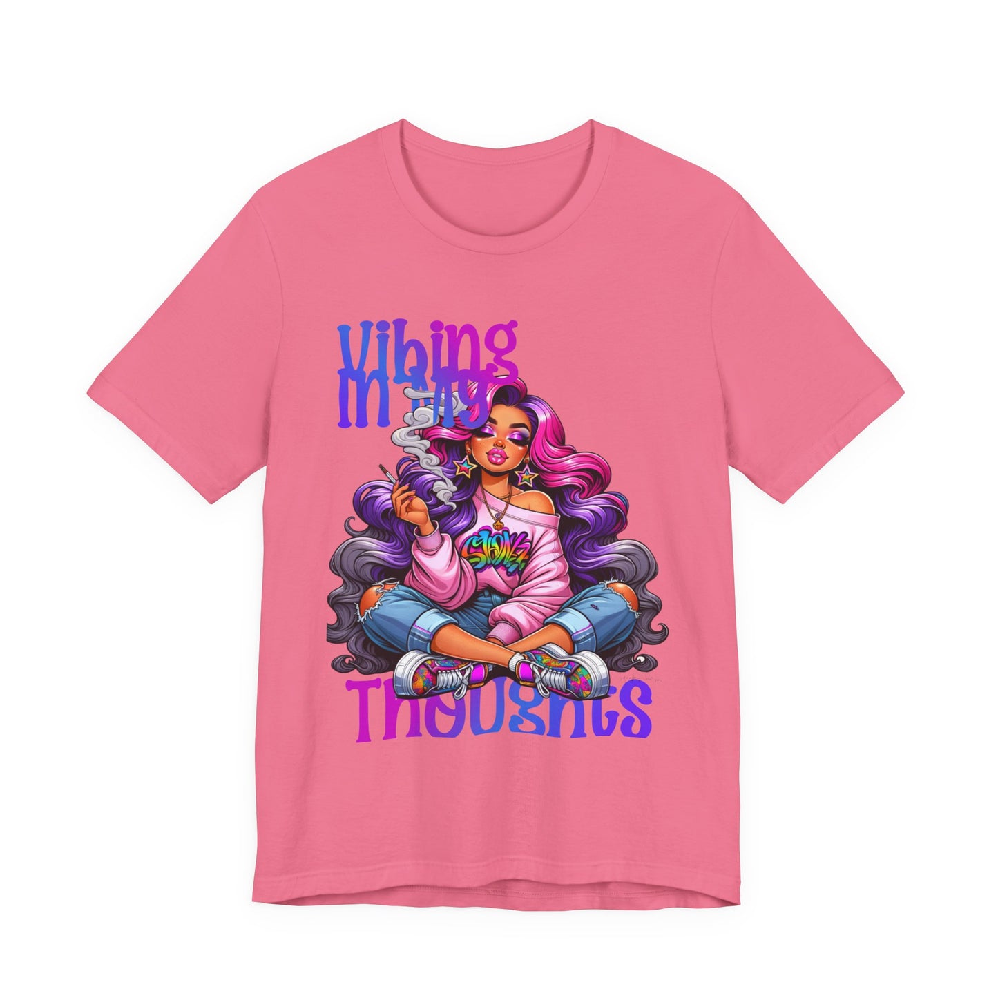 Vibing in my thoughts Unisex Jersey Short Sleeve Tee image 10