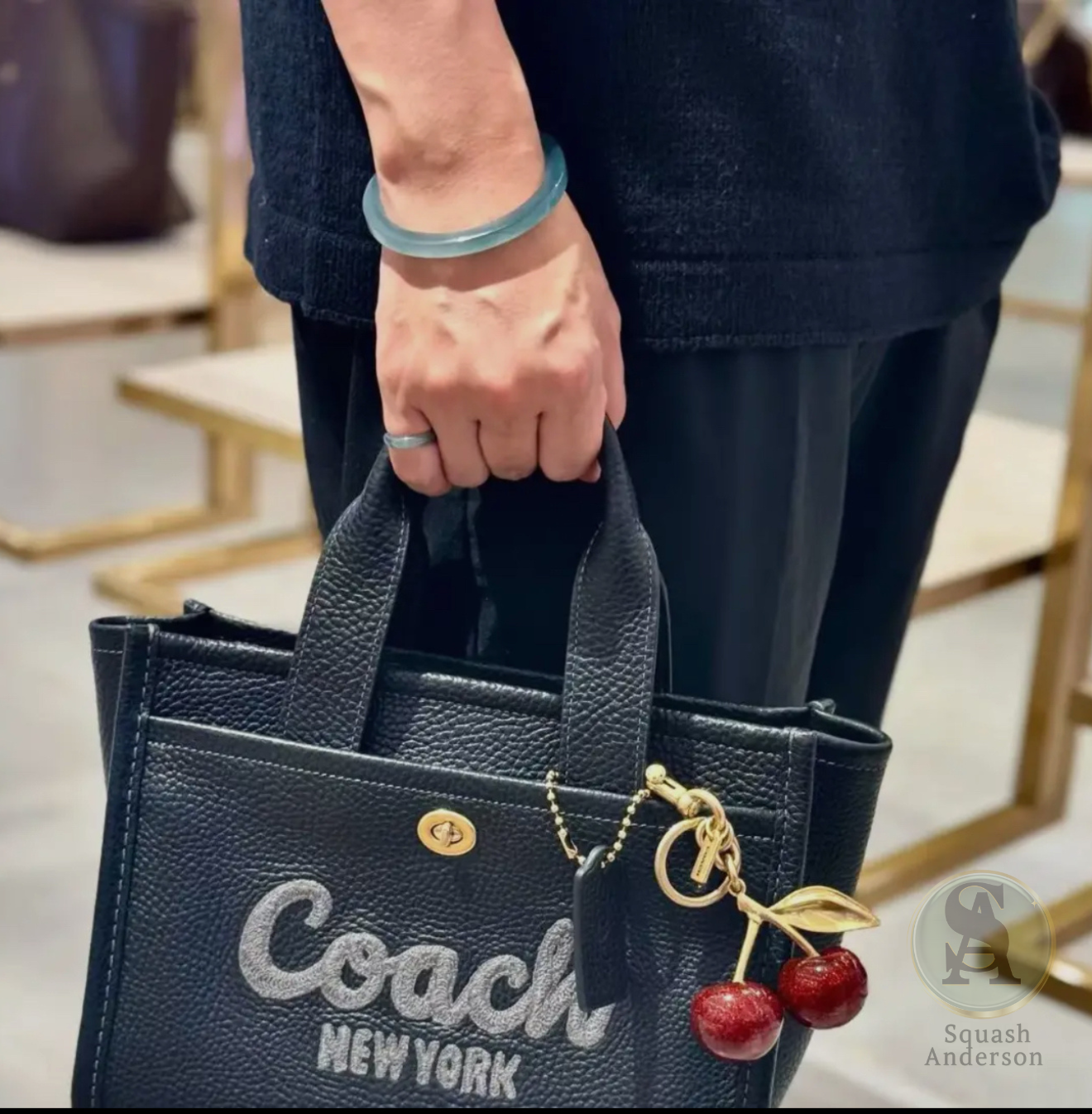 Cherry Luxe Spark Bag Charm & Keychain