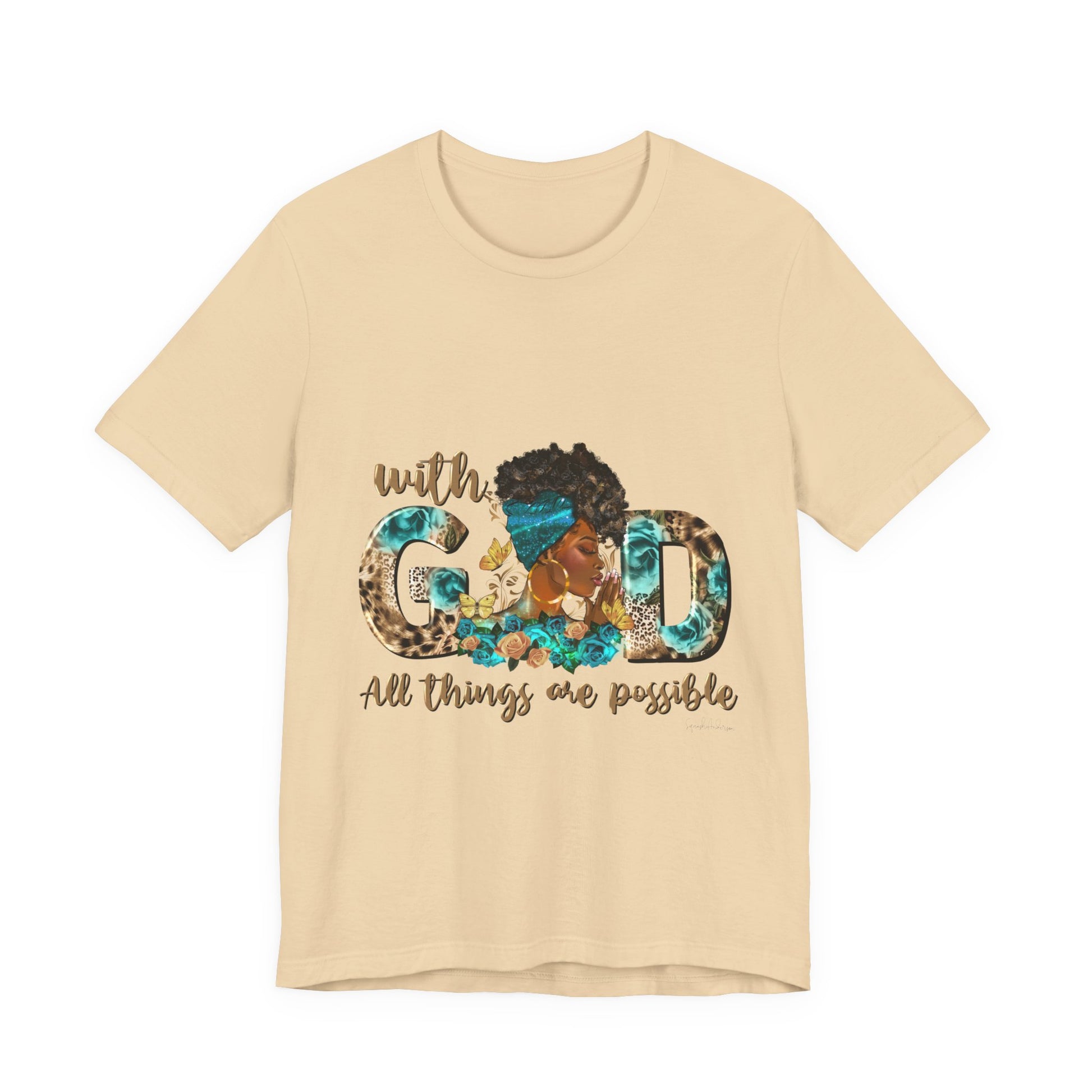 With God All things are possible Unisex Jersey Short Sleeve Tee image 6