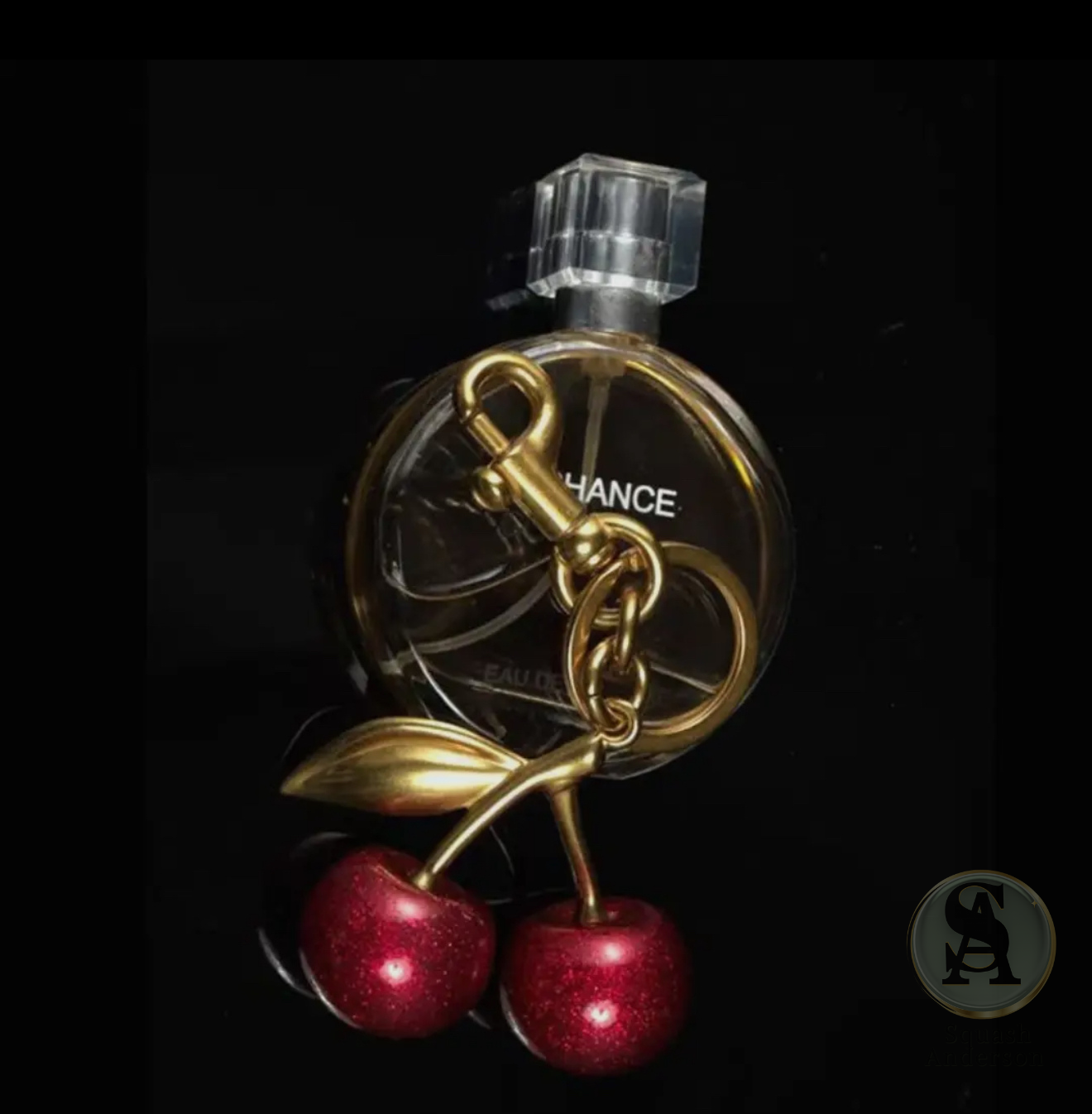 Cherry Luxe Spark Bag Charm & Keychain