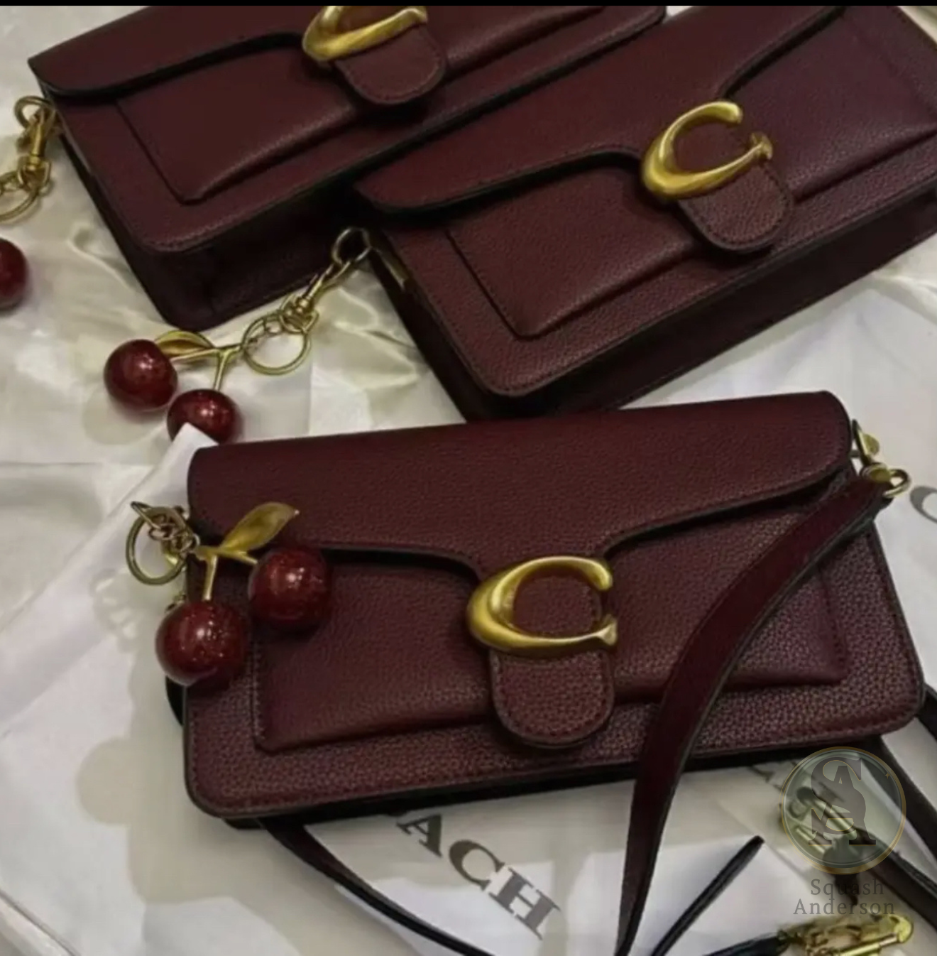 Cherry Luxe Spark Bag Charm & Keychain