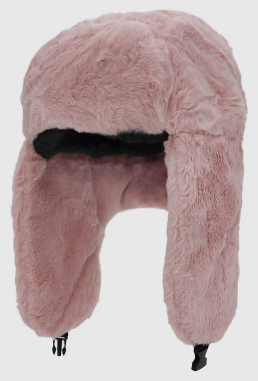 Faux Fur Bomber Trapper Hat