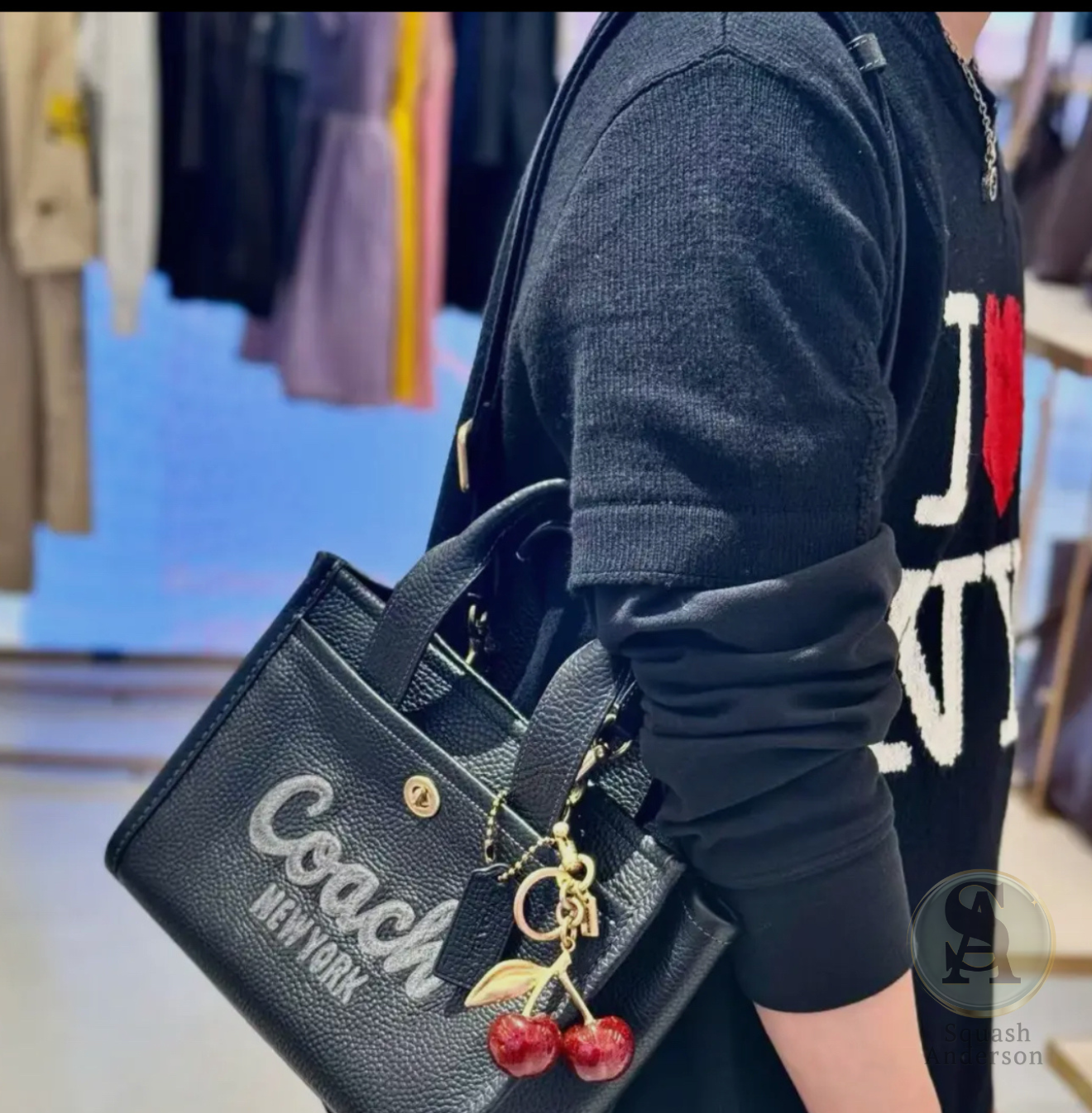 Cherry Luxe Spark Bag Charm & Keychain