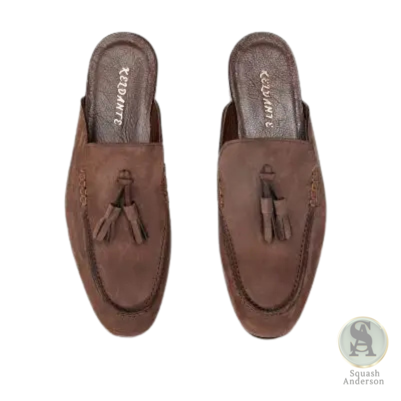Keldante Brown Calfskin Mule Slide