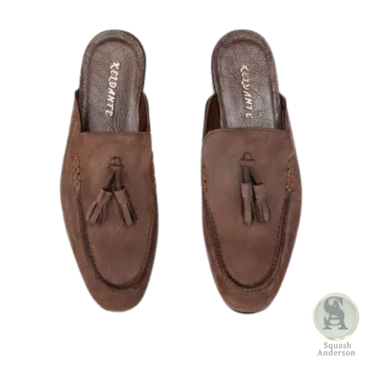 Keldante Brown Calfskin Mule Slide