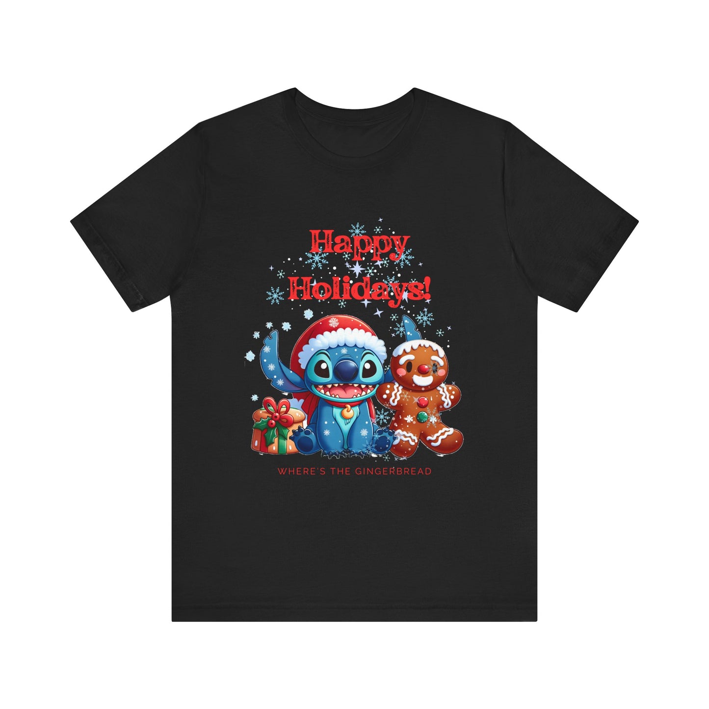 Happy Holidays Stitch Unisex Jersey Short Sleeve Tee image 4