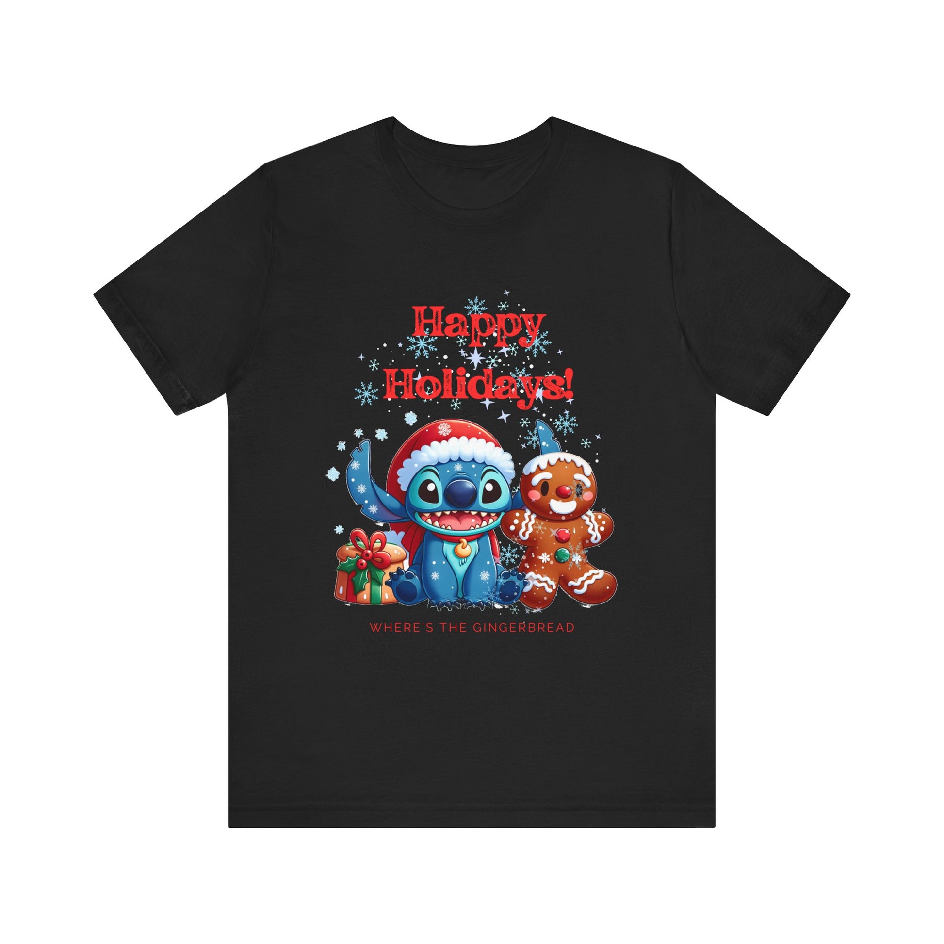 Happy Holidays Stitch Unisex Jersey Short Sleeve Tee image 4