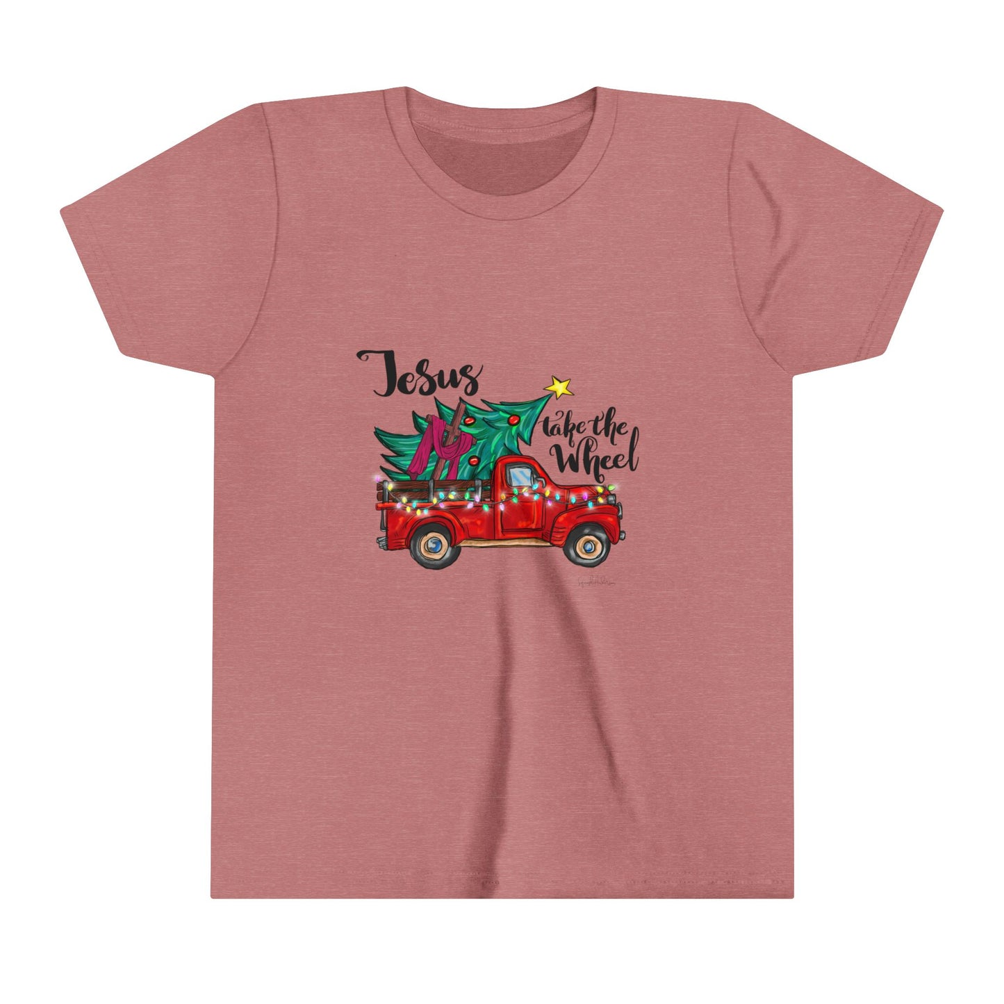 Jesus Take The Wheel Youth Short Sleeve Tee image 4