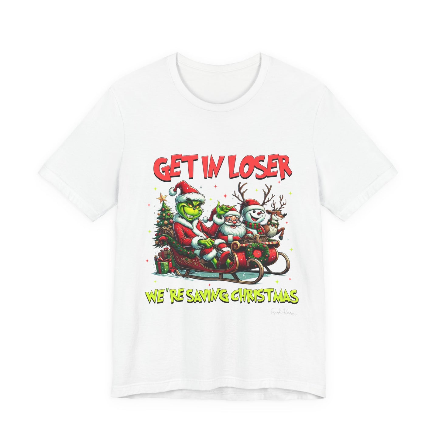 Get In Loser Grinch Unisex Jersey Short Sleeve Tee image 2