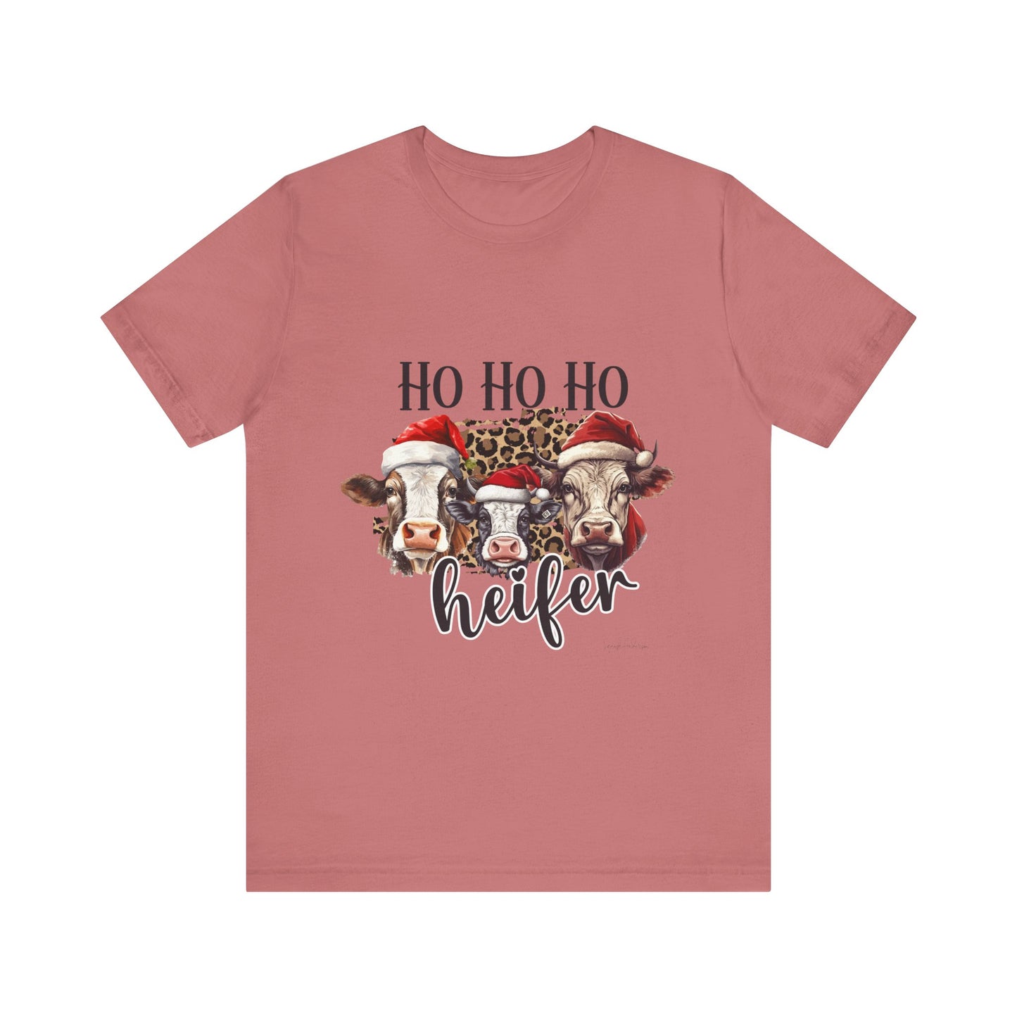 Ho Ho Ho Heifer Unisex Jersey Short Sleeve Tee image 4