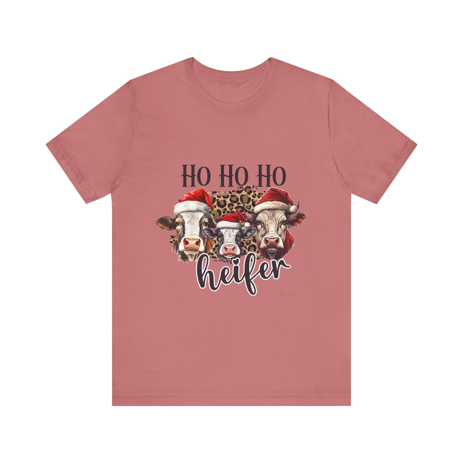 Ho Ho Ho Heifer Unisex Jersey Short Sleeve Tee image 4