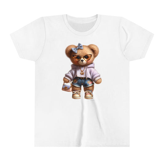 Cute girl bear Youth Short Sleeve Tee image 0