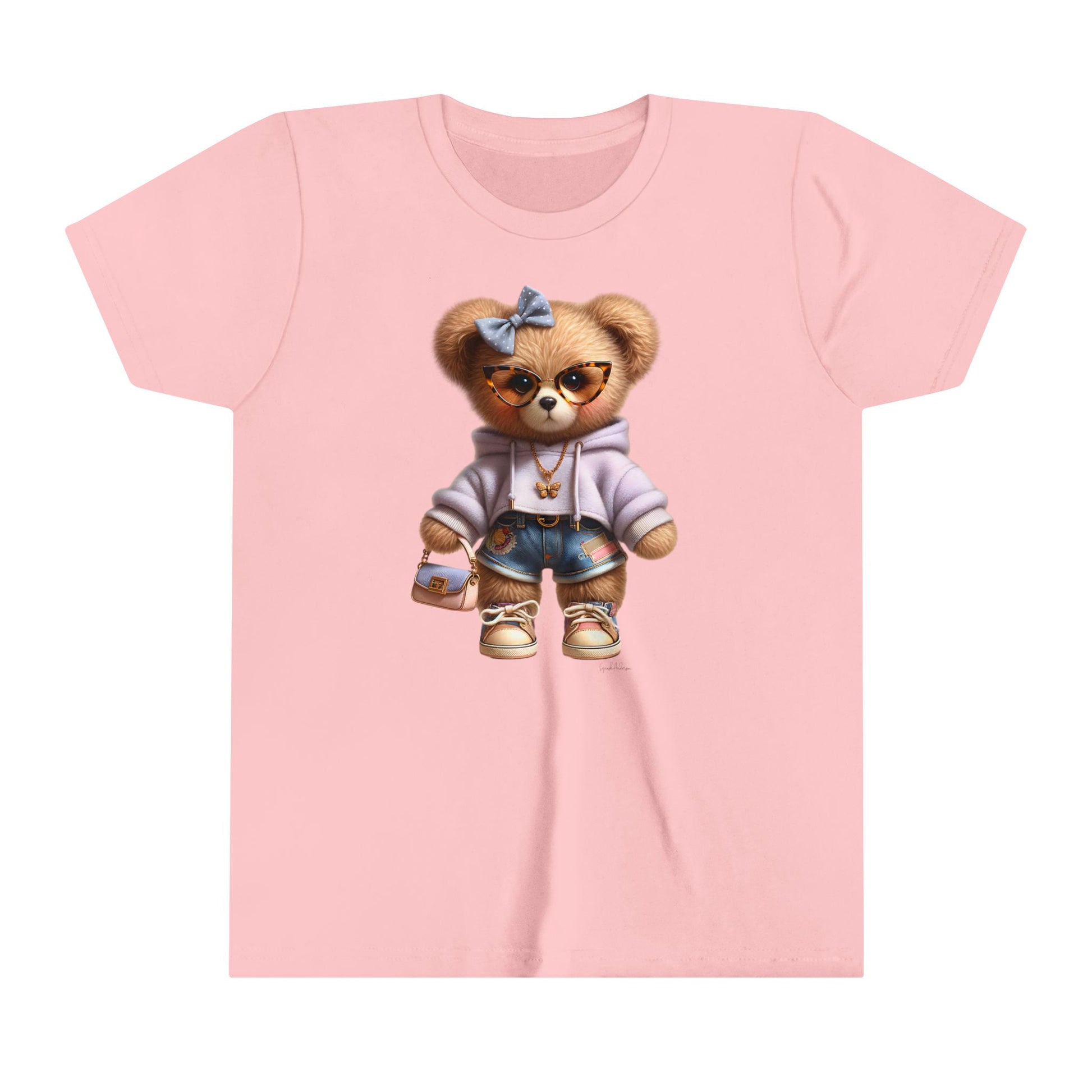 Cute girl bear Youth Short Sleeve Tee image 10