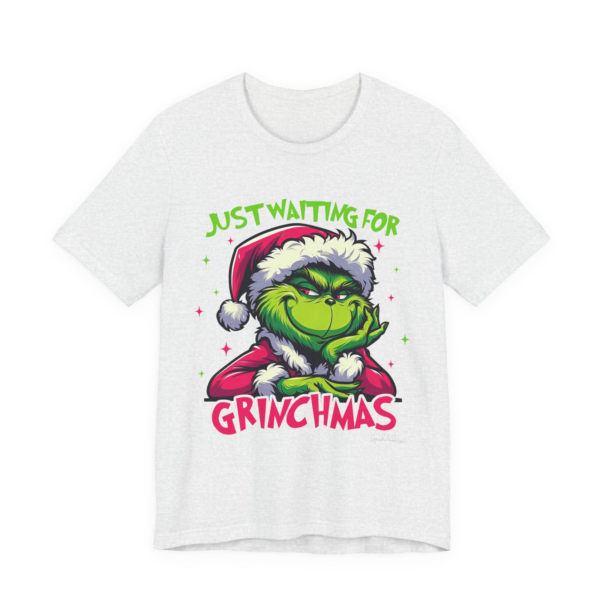 Just Waiting For Grinchmas Unisex Jersey Short Sleeve Tee image 6