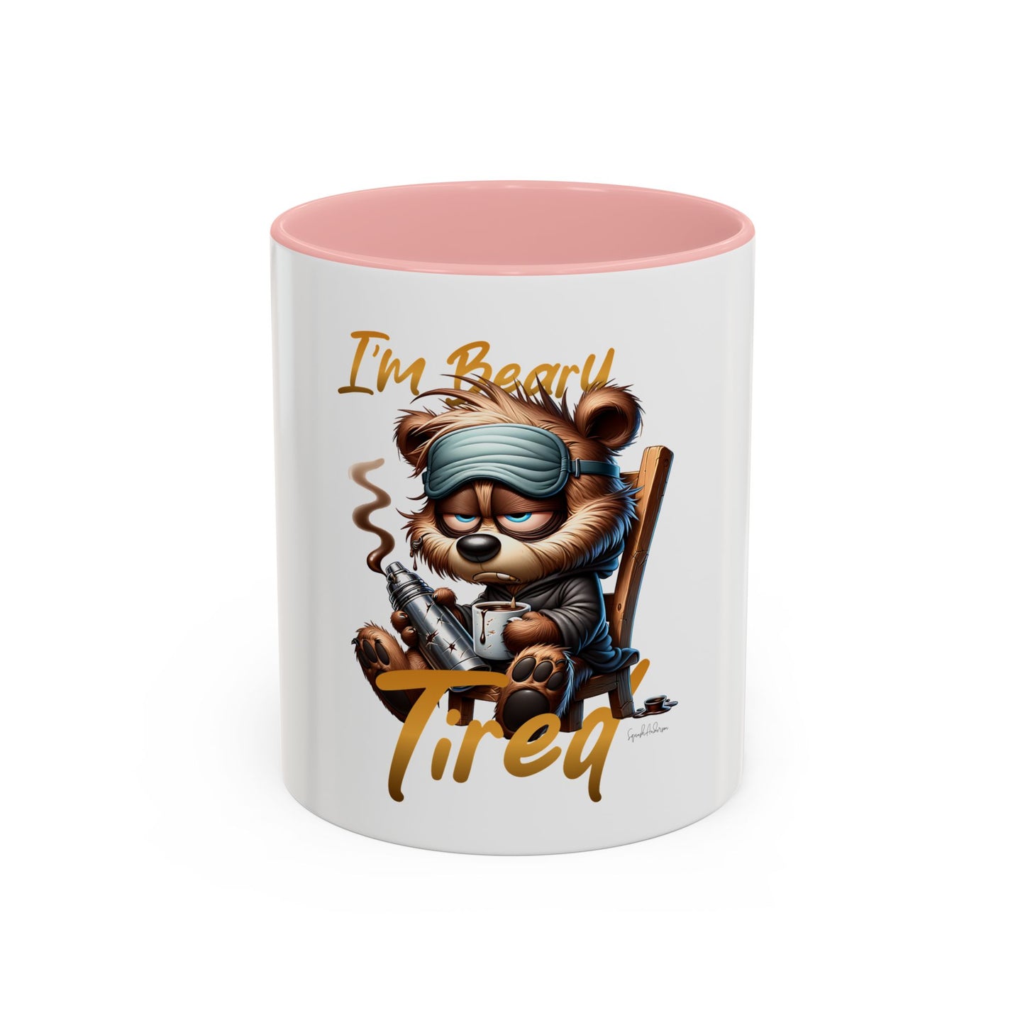 Beary Tired Accent Coffee Mug (11, 15oz) image 8