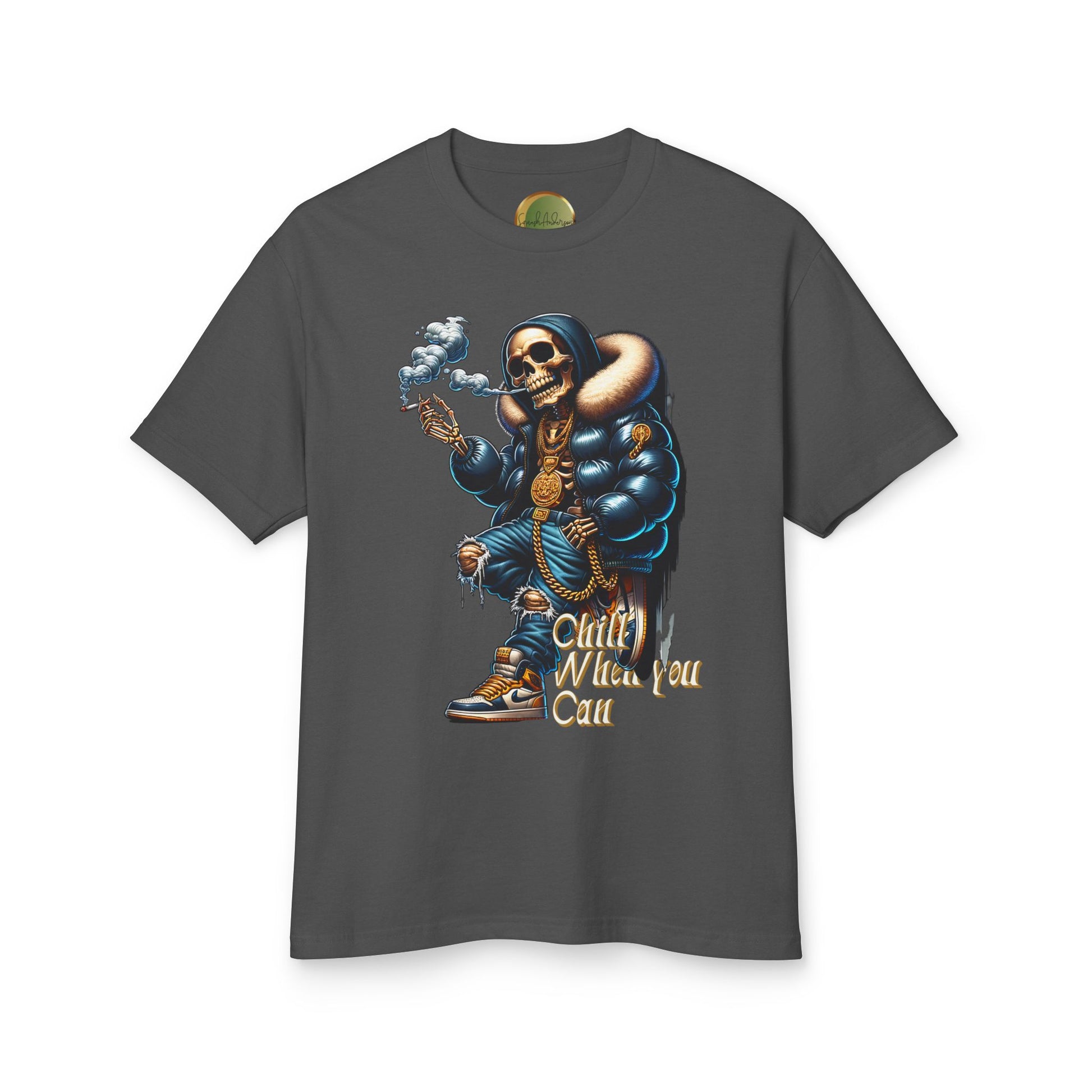 Chill When You Can Skeleton Unisex Garment-Dyed Heavyweight Cotton Tee image 9