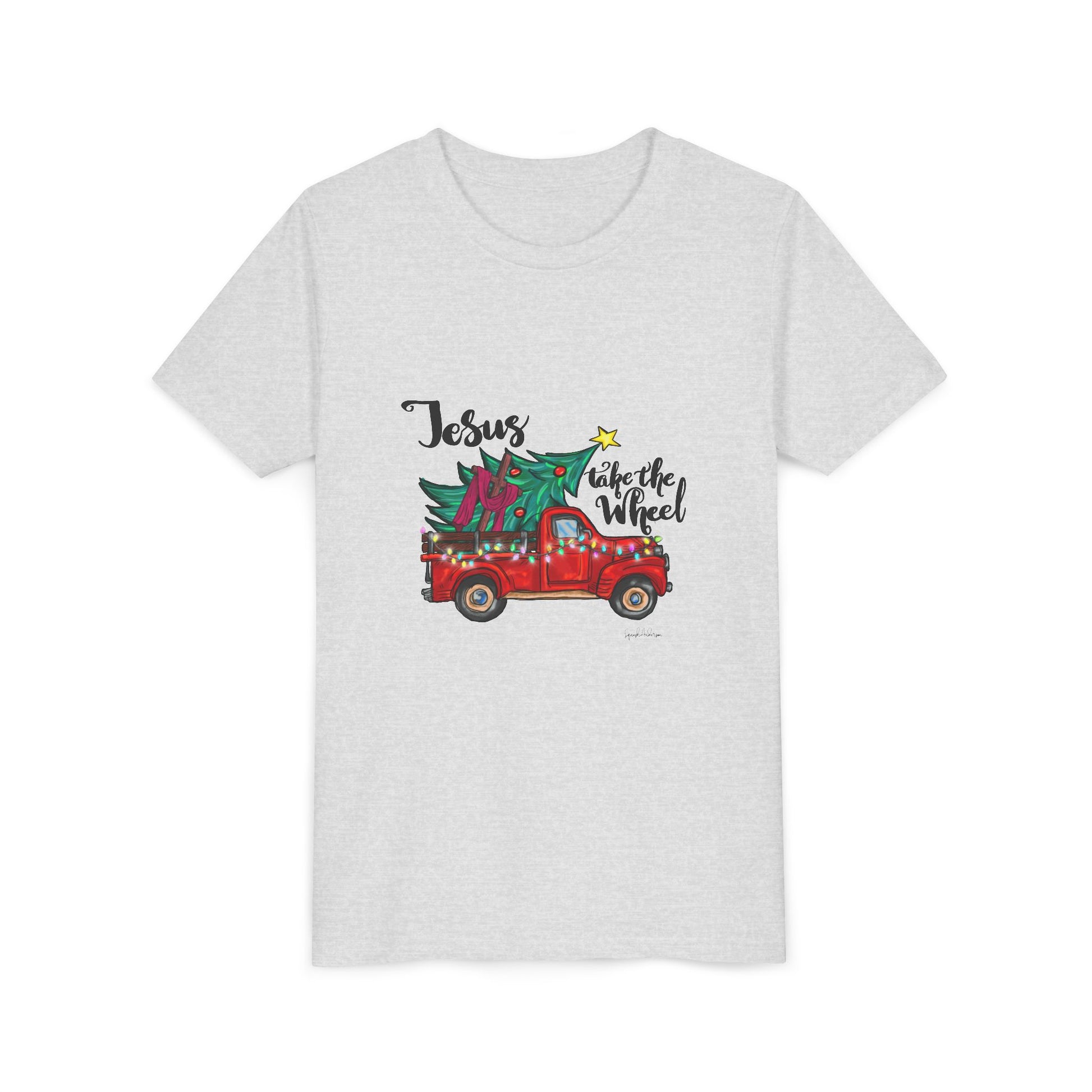 Jesus Take The Wheel Youth Short Sleeve Tee image 6