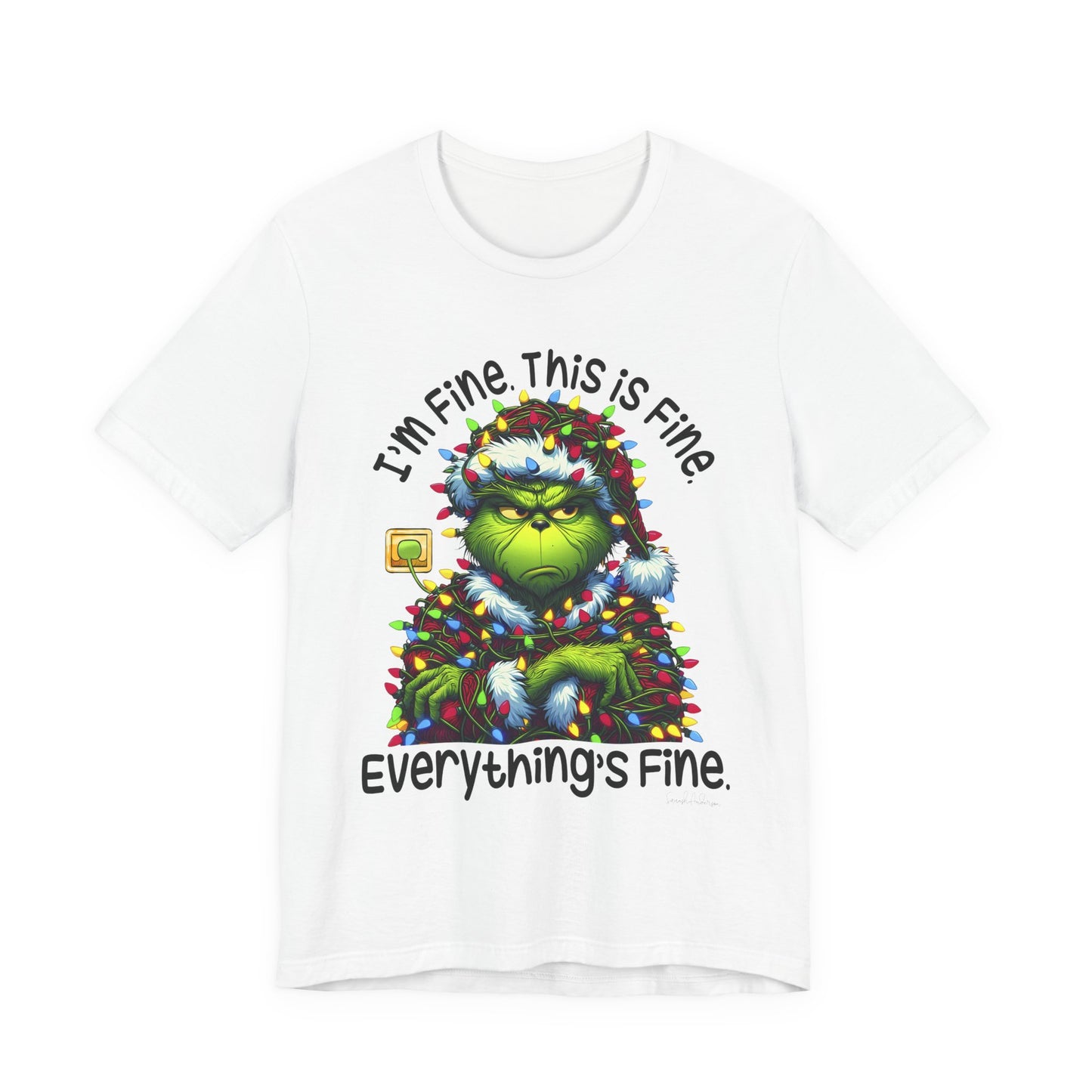 Im Fine Grinch Unisex Jersey Short Sleeve Tee image 2