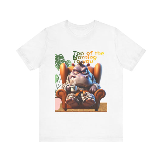 Grumpy Hippo Unisex Jersey Short Sleeve Tee image 0