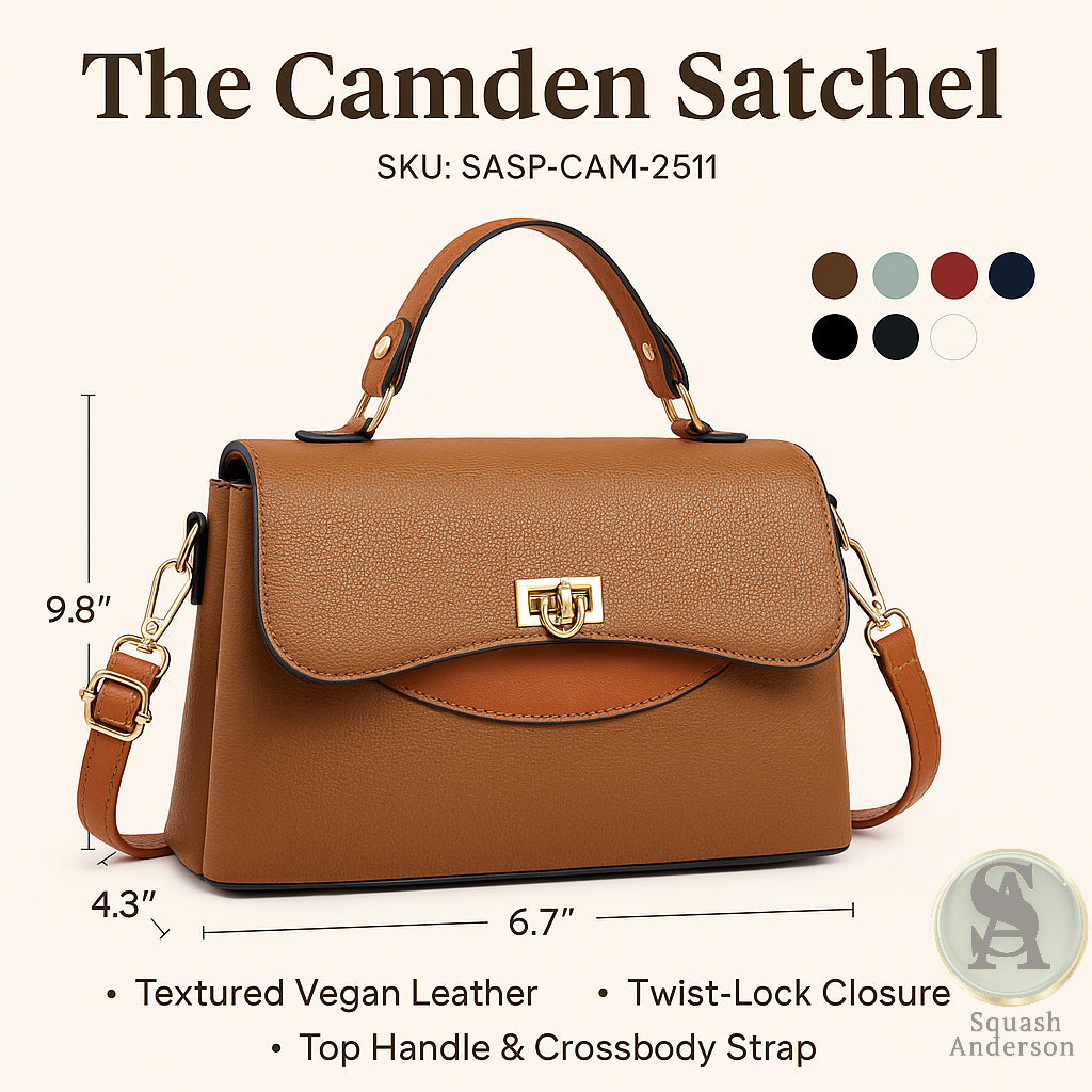 Camden Classic – Satchel Purse Inspired – 9.8"×4.3"×6.7" image 4
