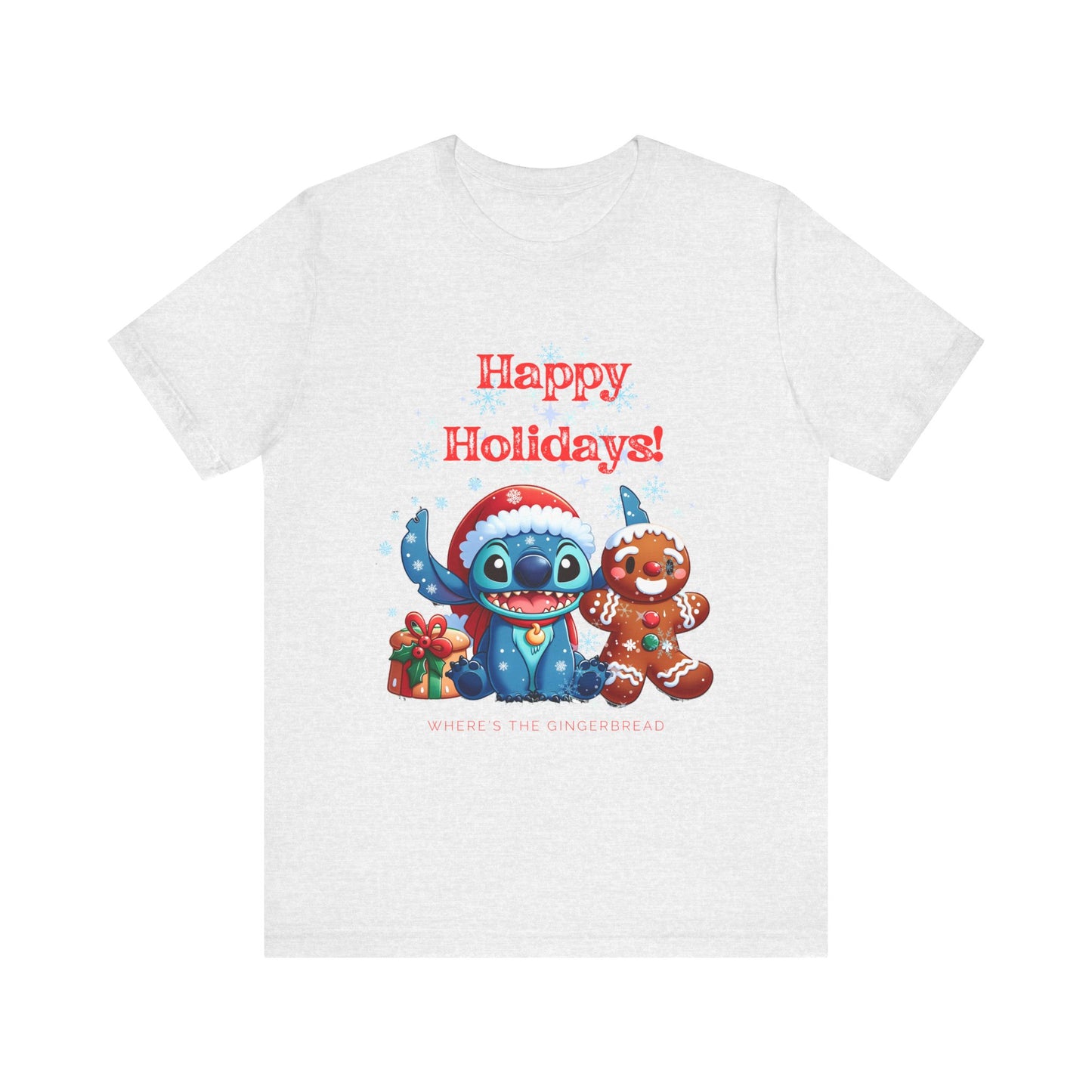 Happy Holidays Stitch Unisex Jersey Short Sleeve Tee image 0