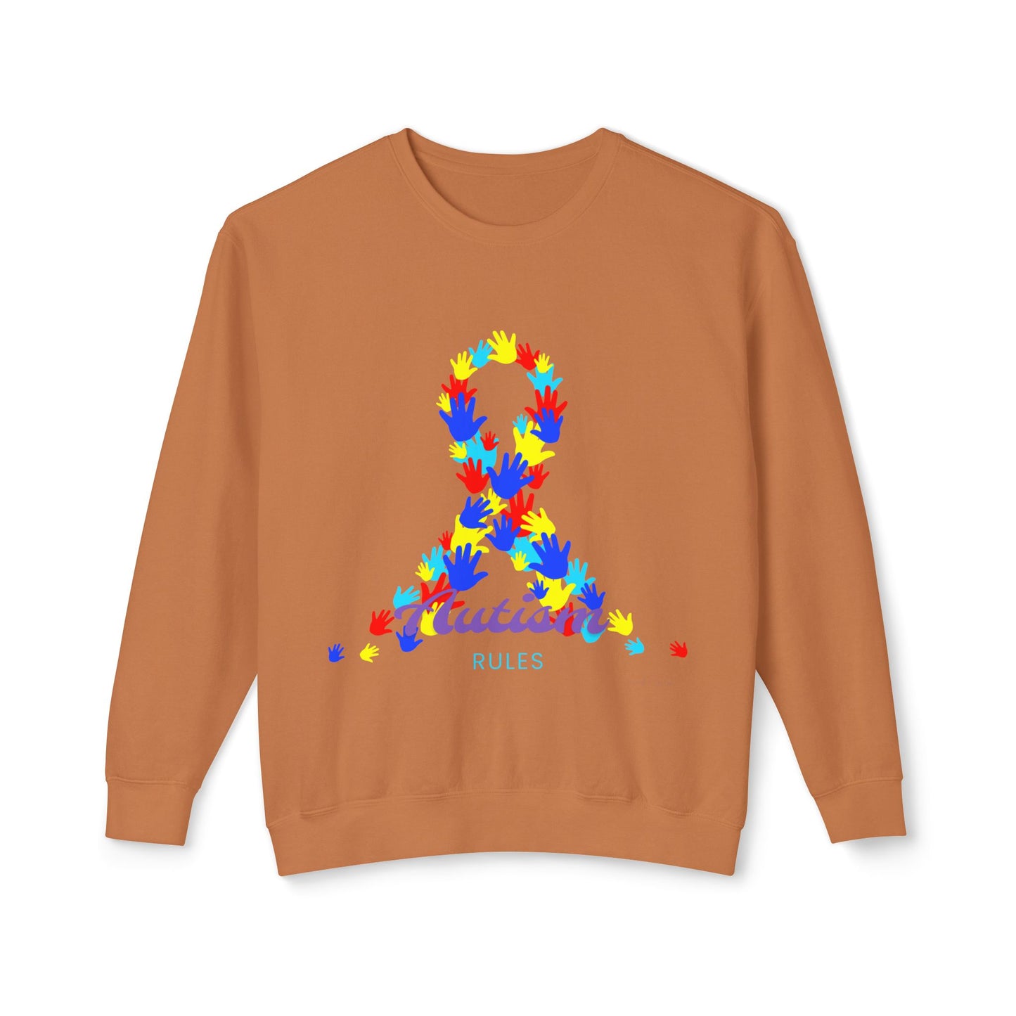 Autism Rules Unisex Lightweight Crewneck Sweatshirt image 8