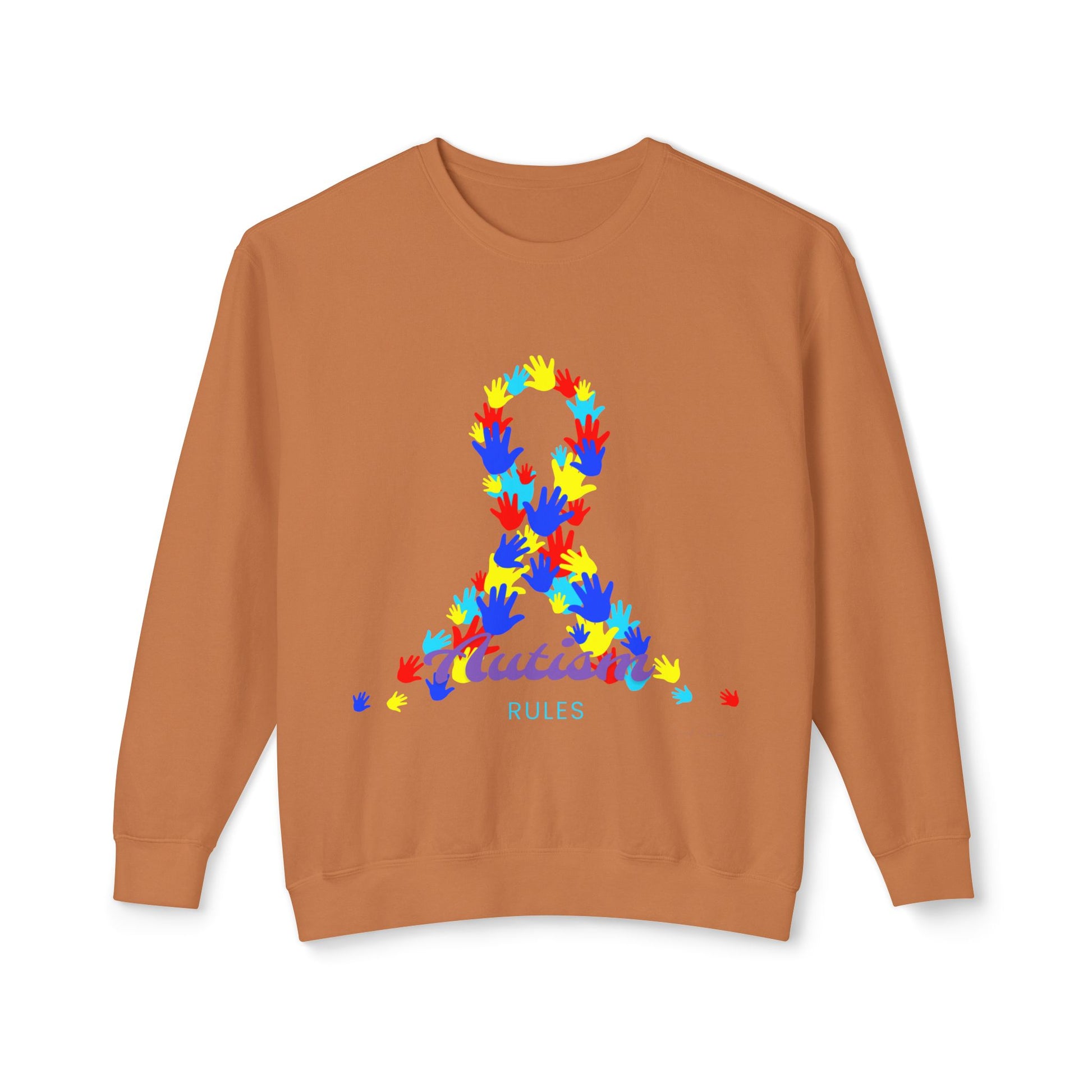 Autism Rules Unisex Lightweight Crewneck Sweatshirt image 8