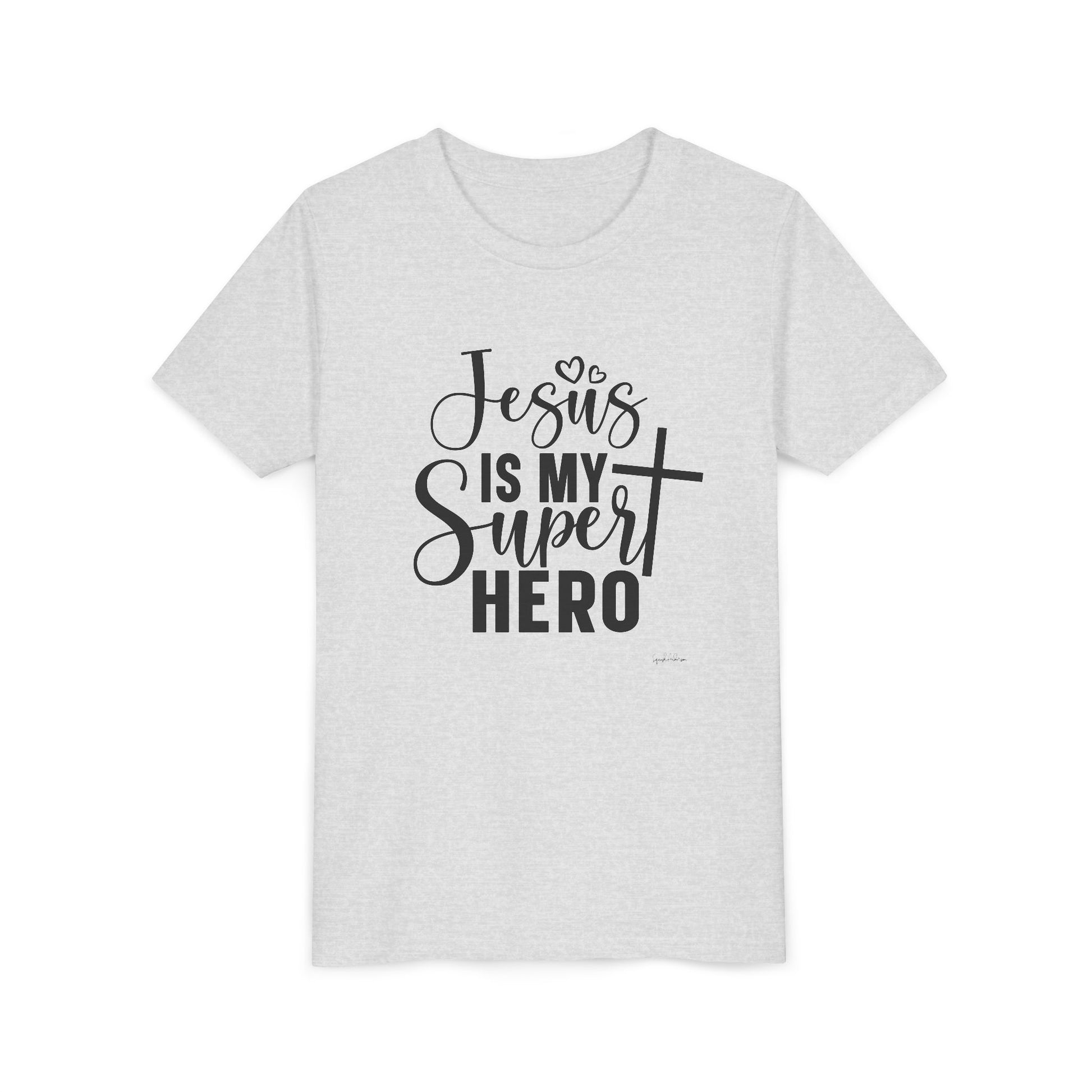 Jesus Is my Super hero Youth Short Sleeve Tee image 2
