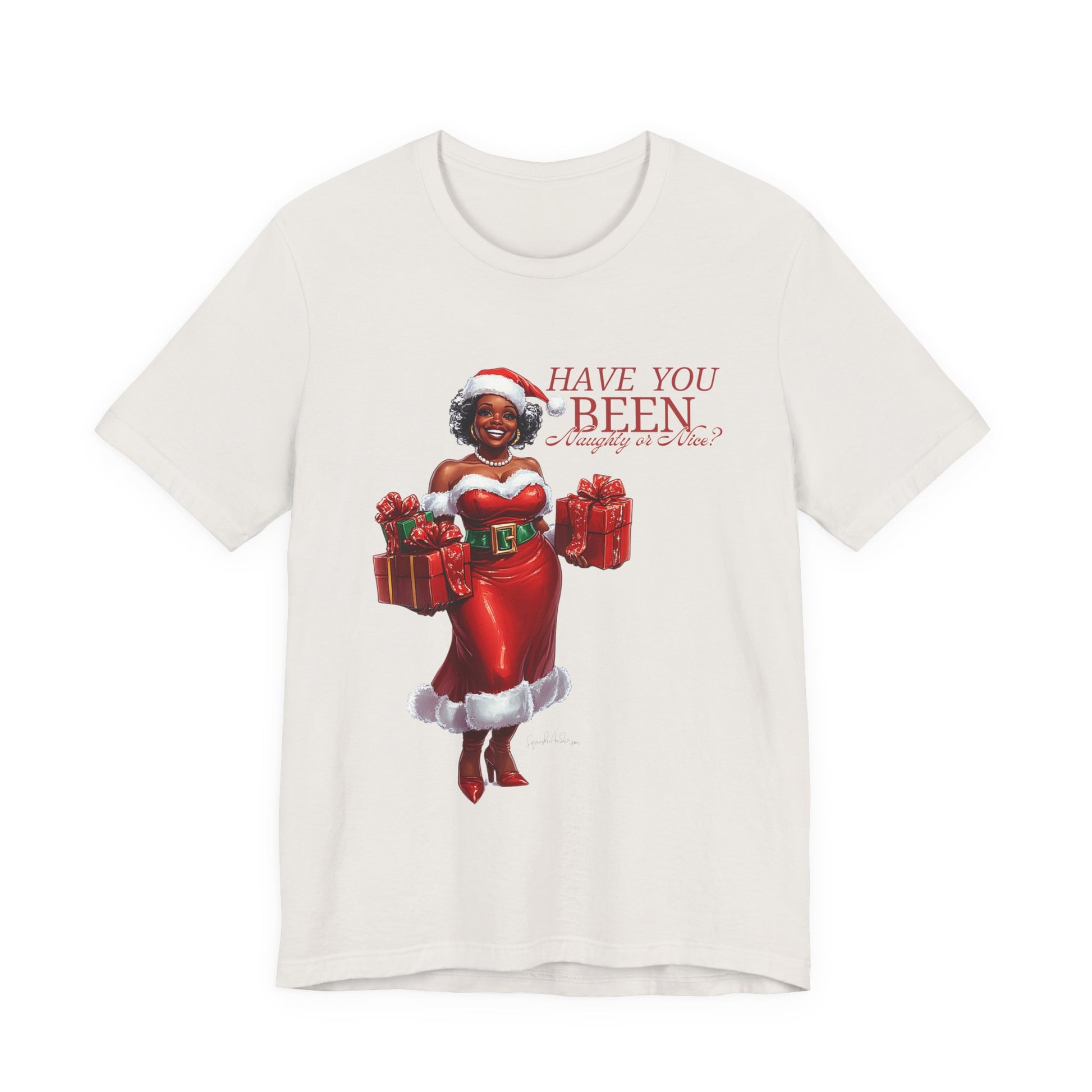 Mrs Claus Naughty or Nice Unisex Jersey Short Sleeve Tee image 10